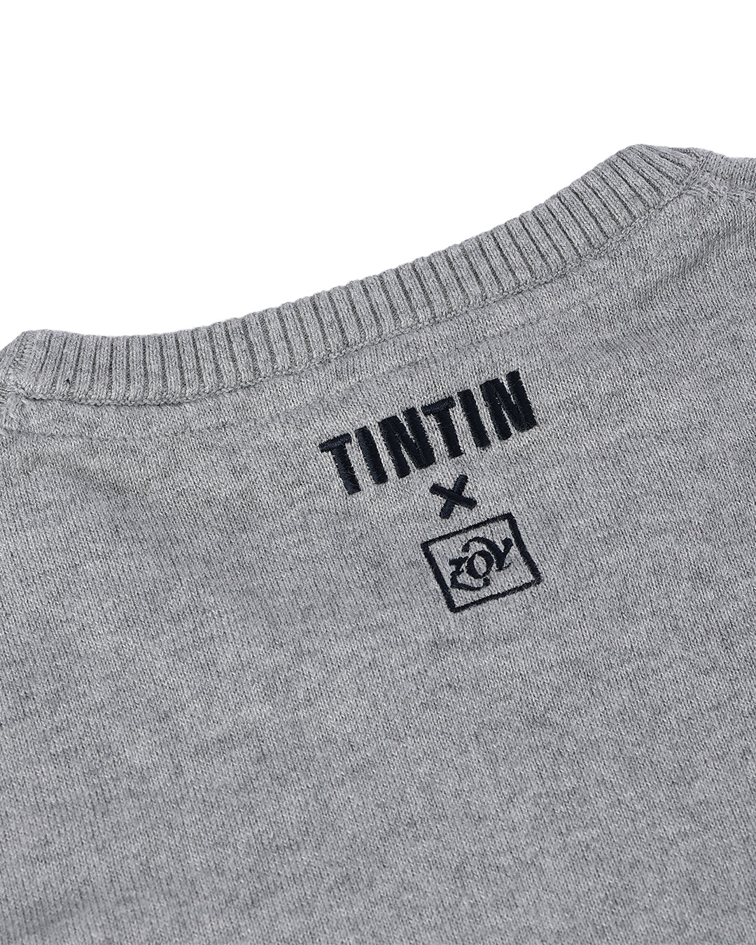 【 TINTIN × ZOY 】MEN コットンカシミヤ天竺 長袖セーター オフホワイト