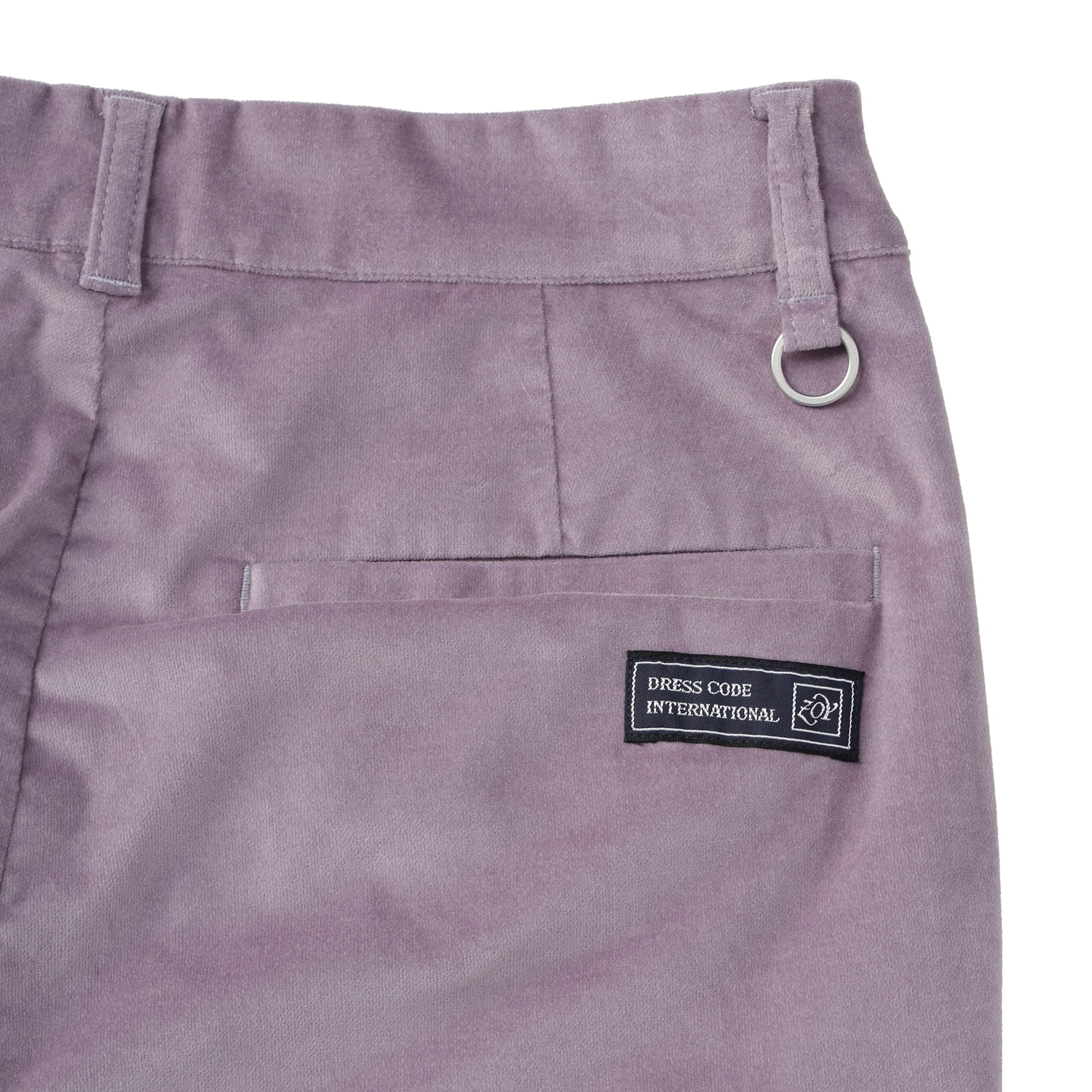 WOMEN COTTON velvetteen ロングパンツ ブルー