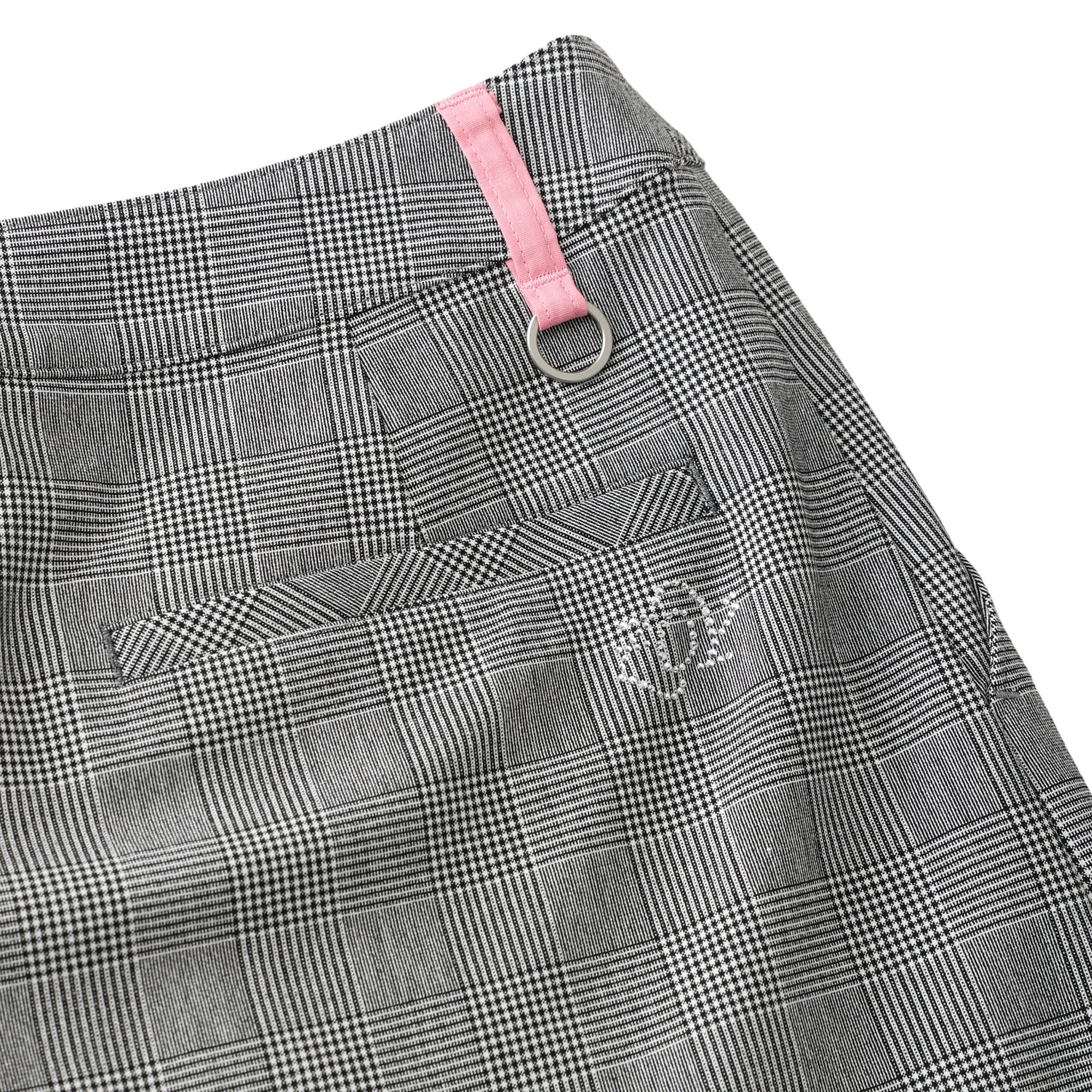 Women's Glen Check Stretch Skirt in Silver Gray