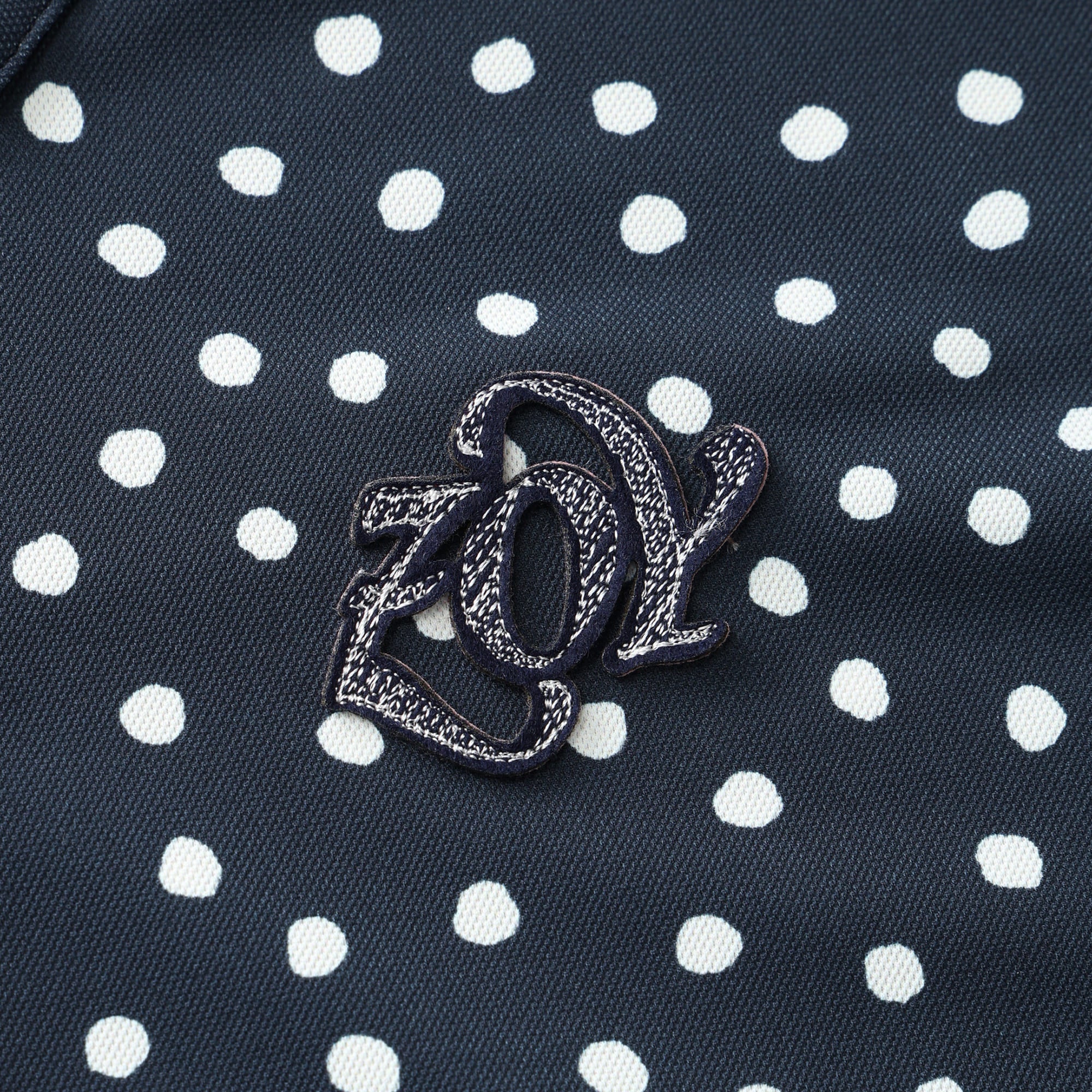Women's Dot Print Short Sleeve Shirt in Light Gray