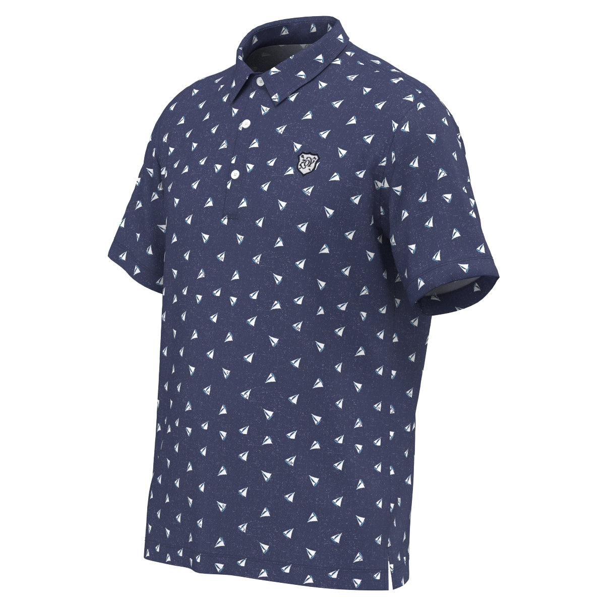 Men's Yacht Print Short Sleeve Shirt Marine