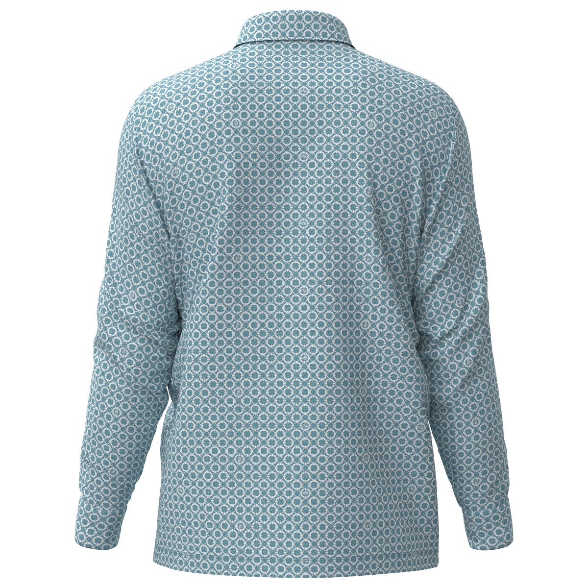 Men's Floating Ring Print Long Sleeve Shirt in Sky Blue