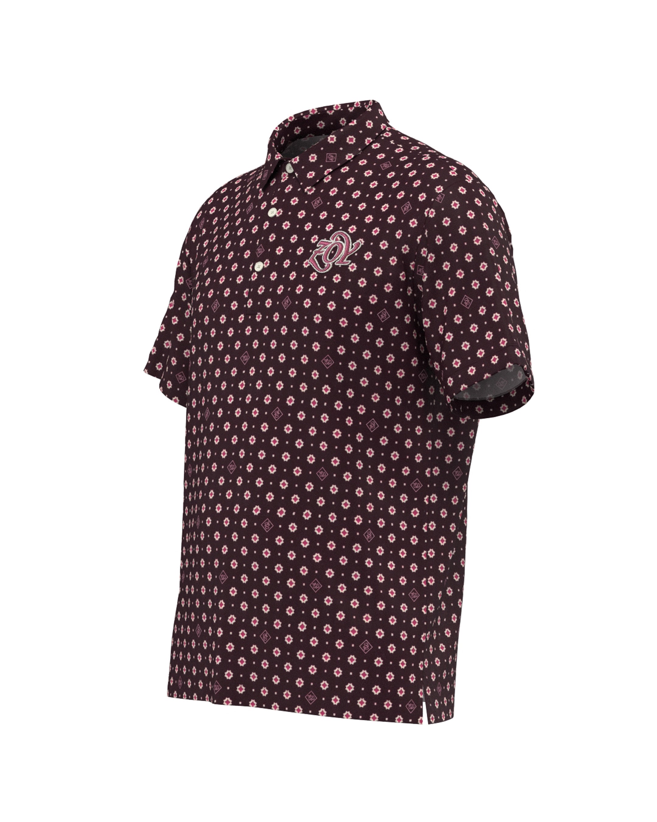 Men's Alphabet Print Short Sleeve Shirt White
