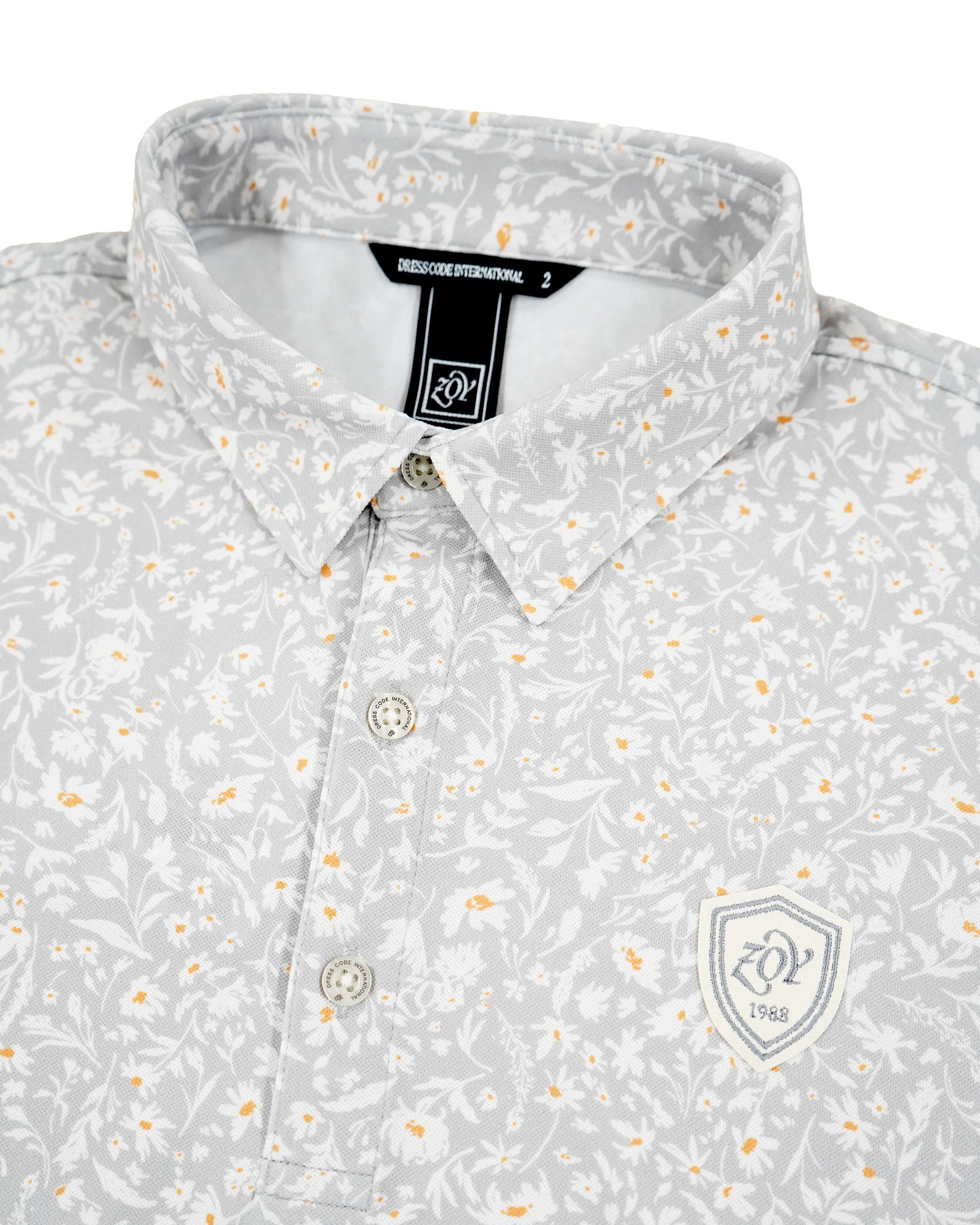 Men's Alphabet Print Short Sleeve Shirt White