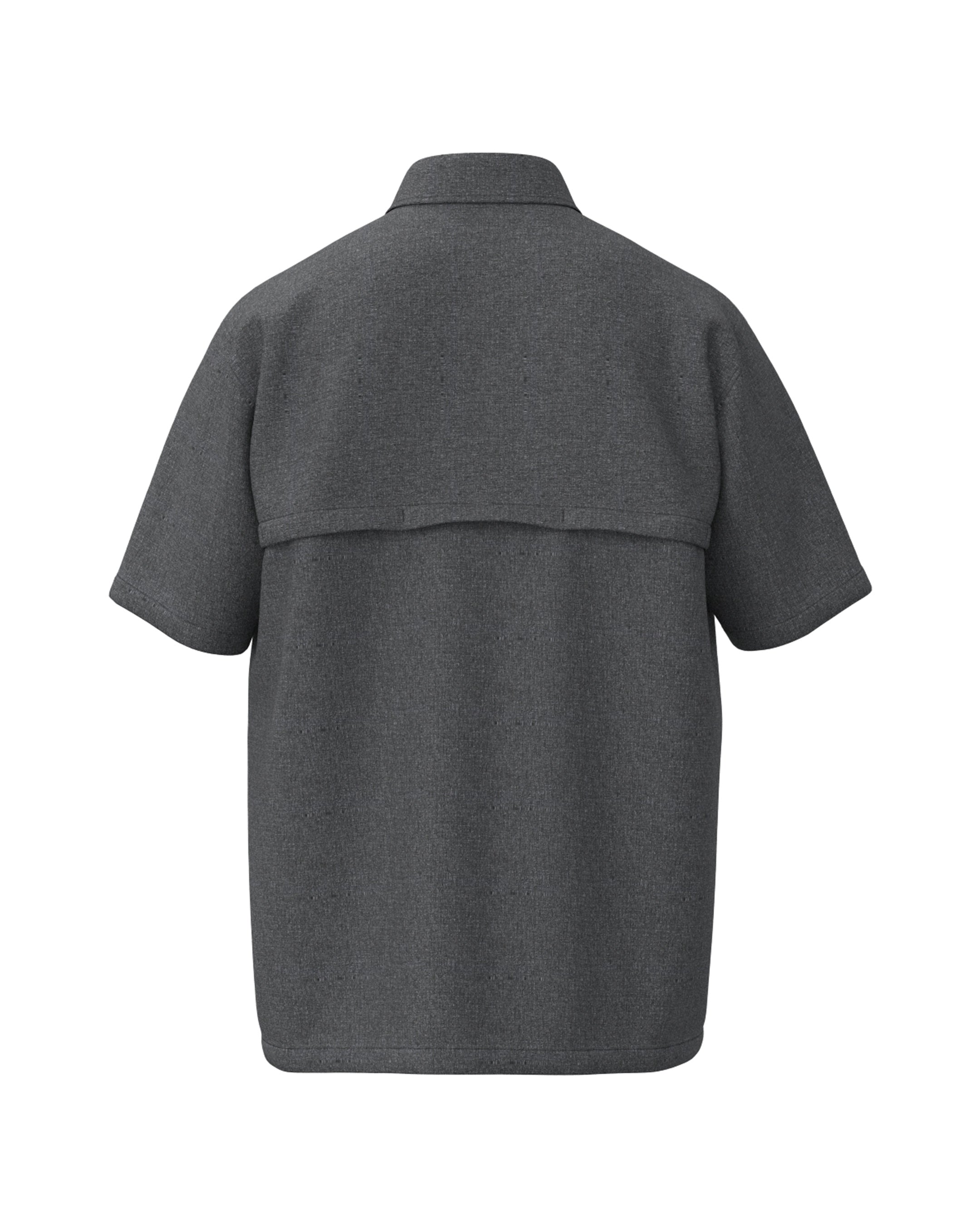 MEN Primeflex Dot Air Short-Sleeve Shirt Gray