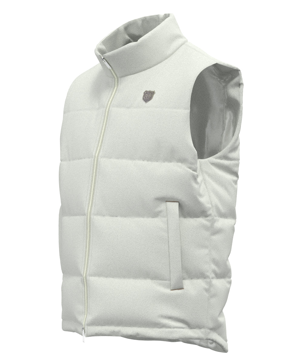 MEN エコセンシカルマイクロ起毛 ダウンベスト エクリュ
