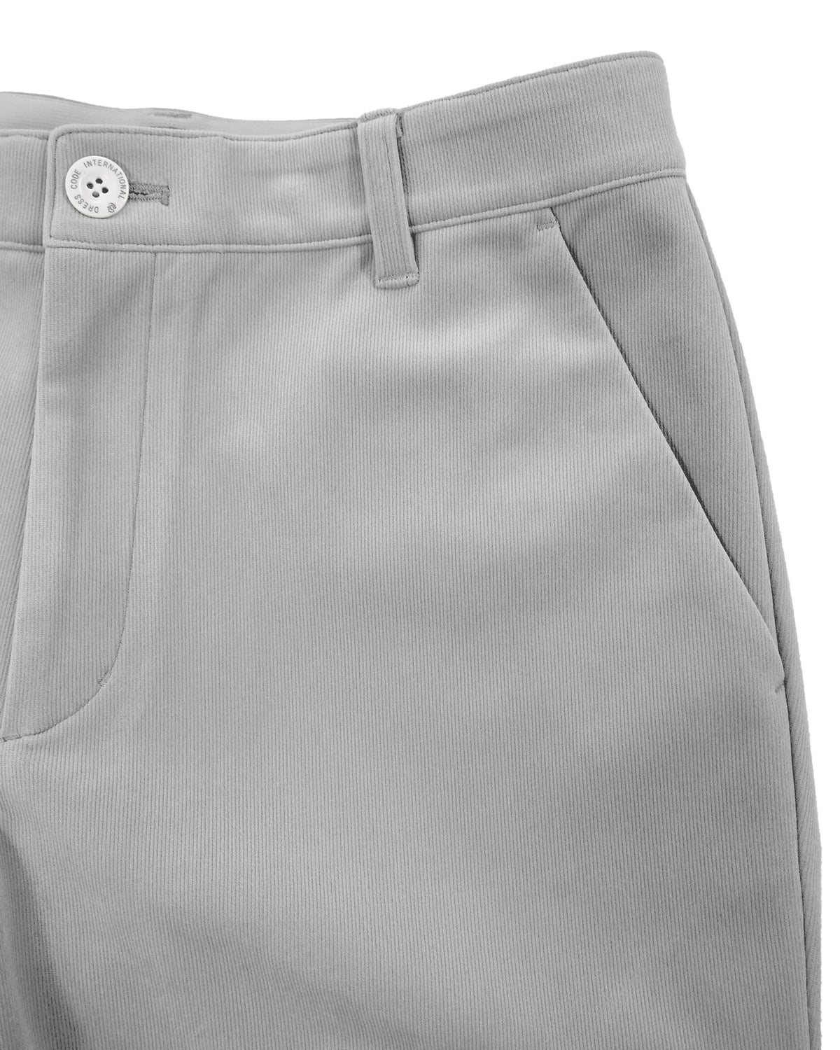 MEN ダウンファブリックコーデュロイ ロングパンツ フェザーグレー