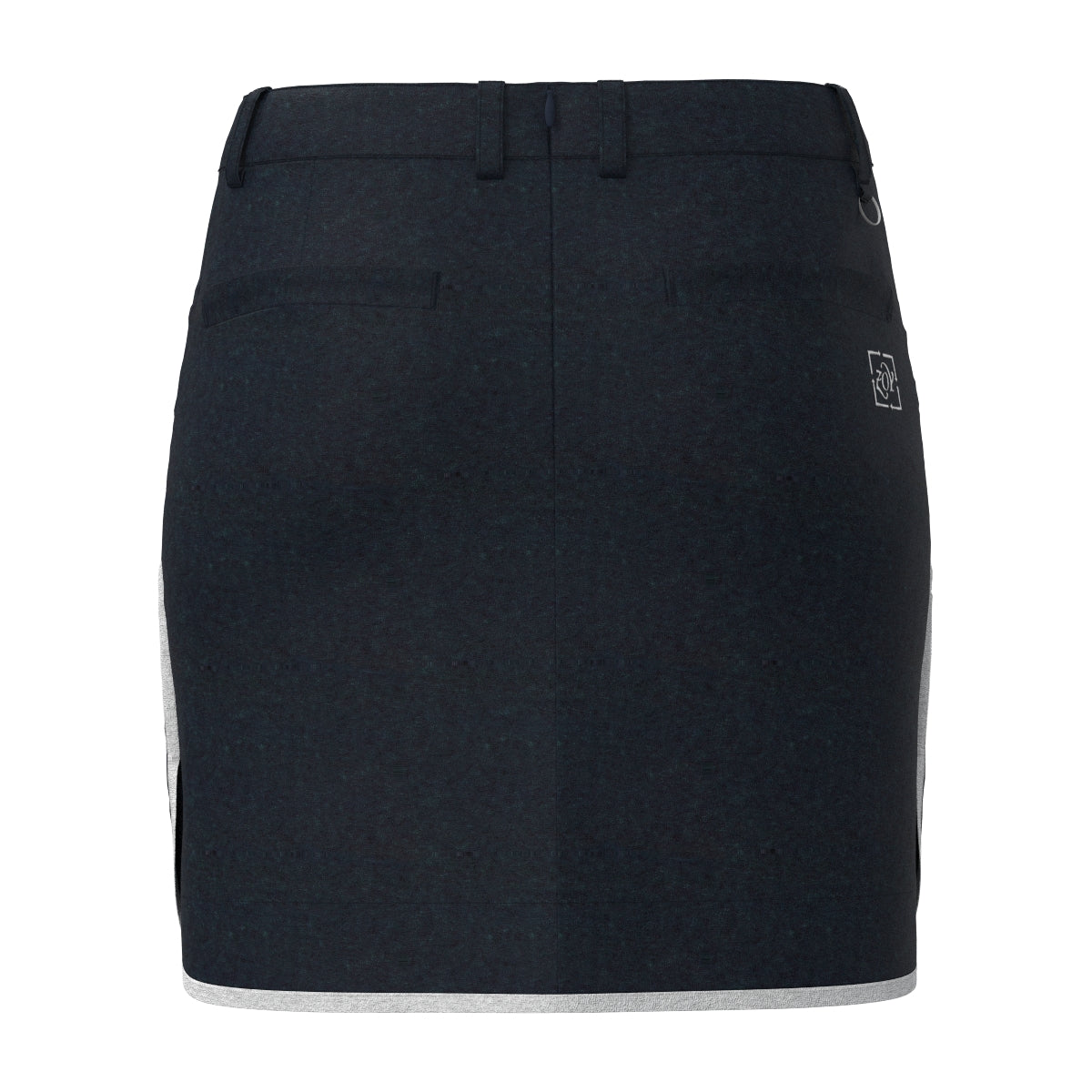 Women's Melange Organic Cotton Tile Skirt, Navy