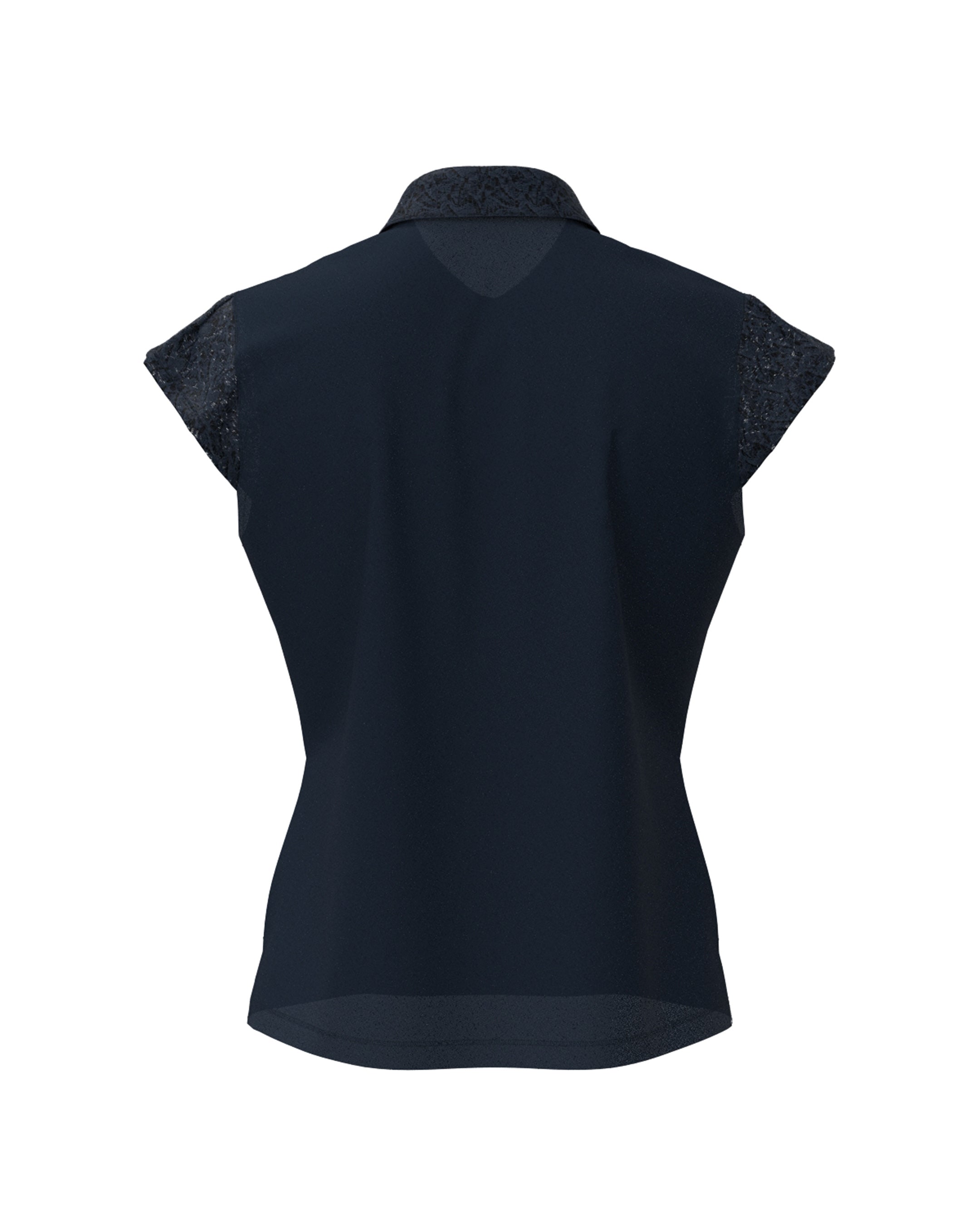 WOMEN GRACECOOL cotton tricot 半袖シャツ ネイビー