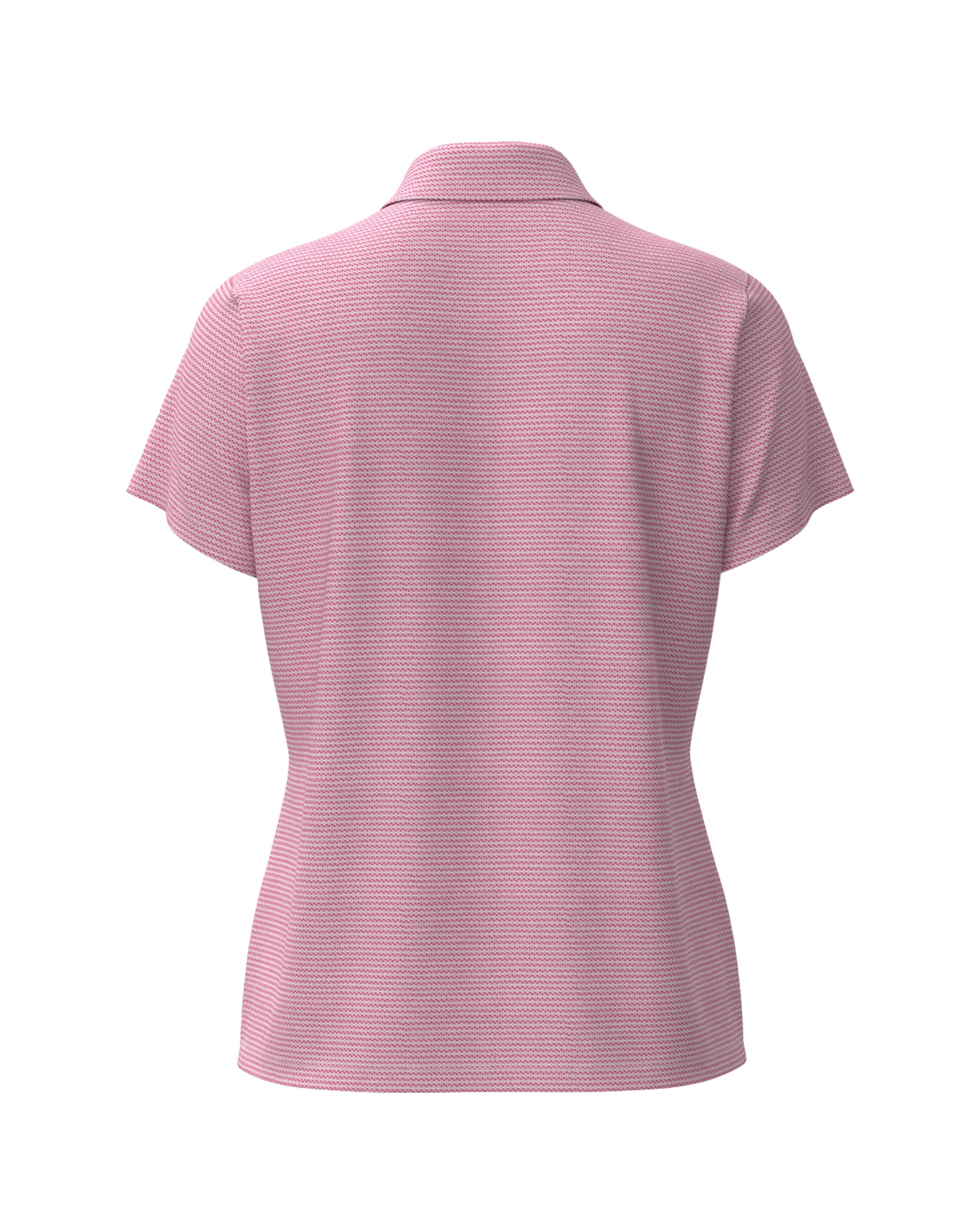 WOMEN COOLMAXハニカムボーダー 半袖シャツ レッド