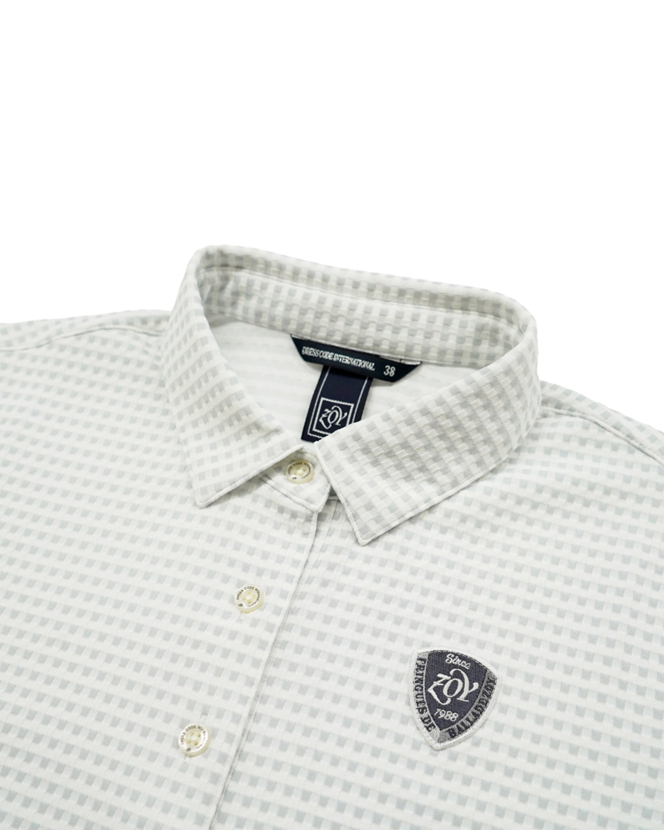 Men's Alphabet Print Short Sleeve Shirt White