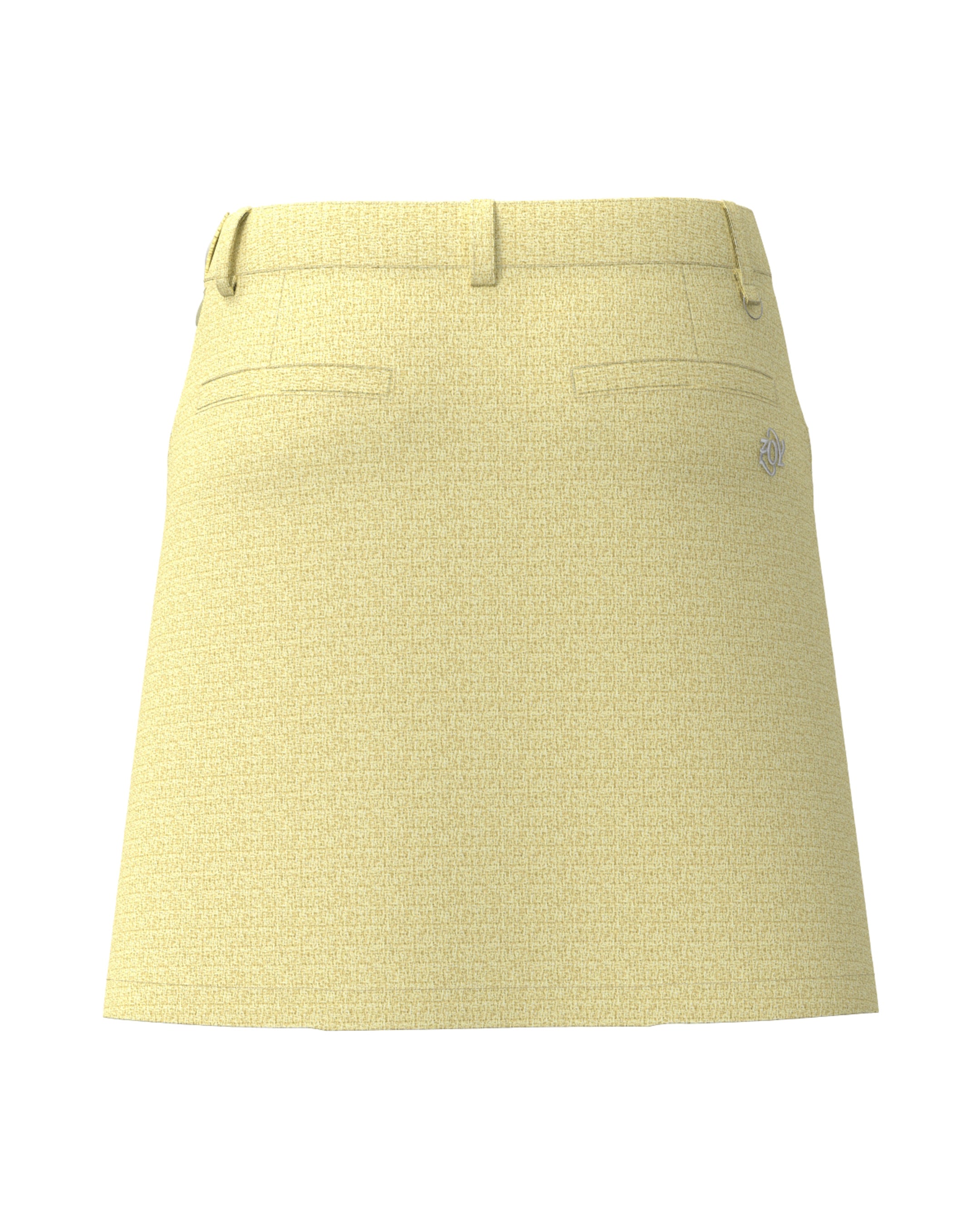 WOMEN FANCY TWEED SKIRT YELLOW
