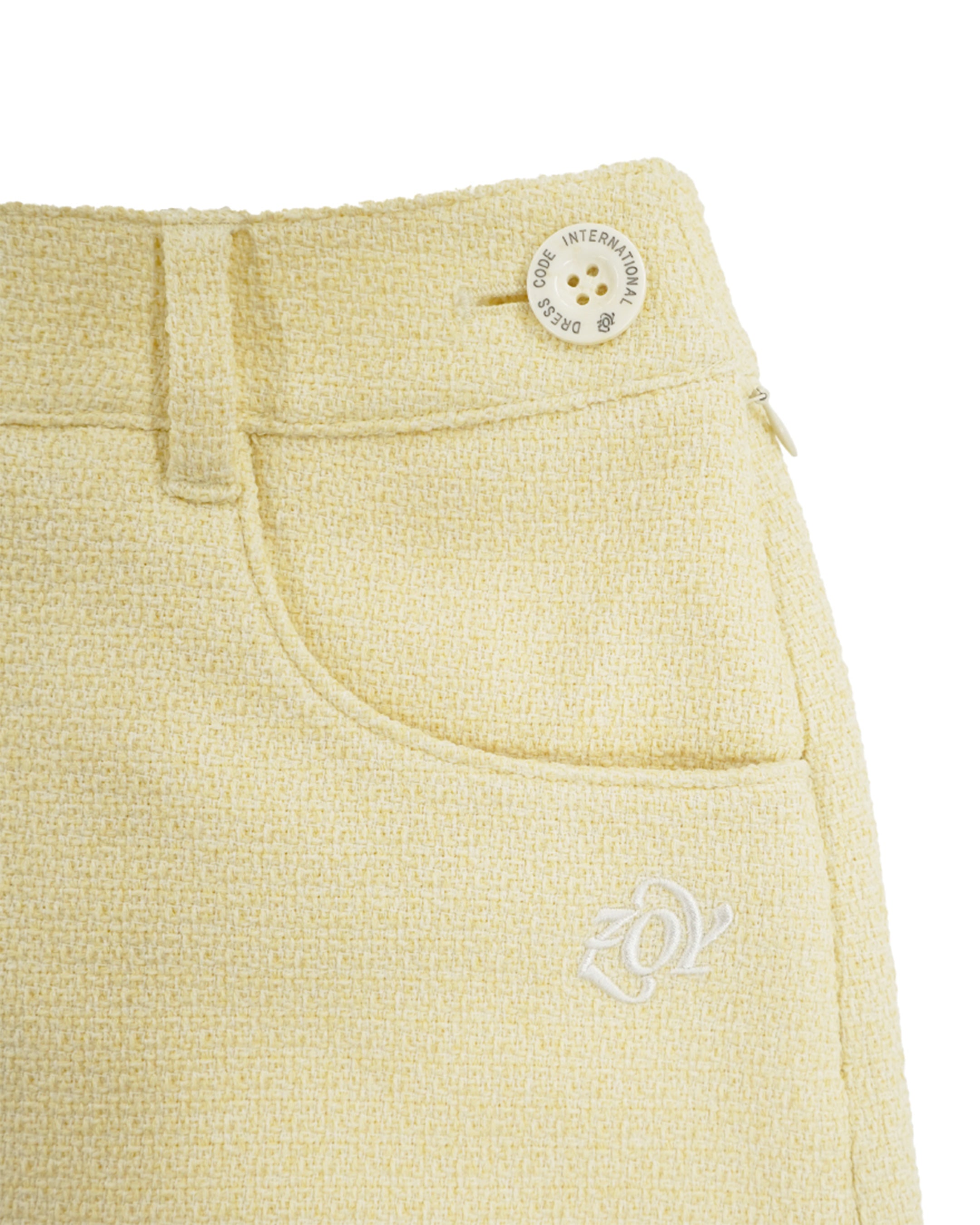 WOMEN FANCY TWEED SKIRT YELLOW
