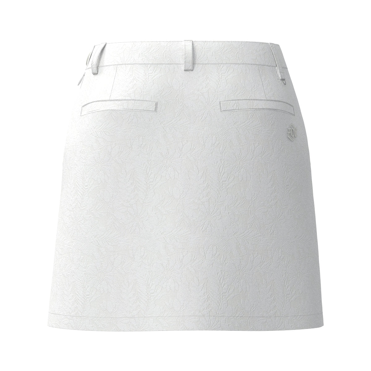 WOMEN Stretch Floral Jacquard Skirt White