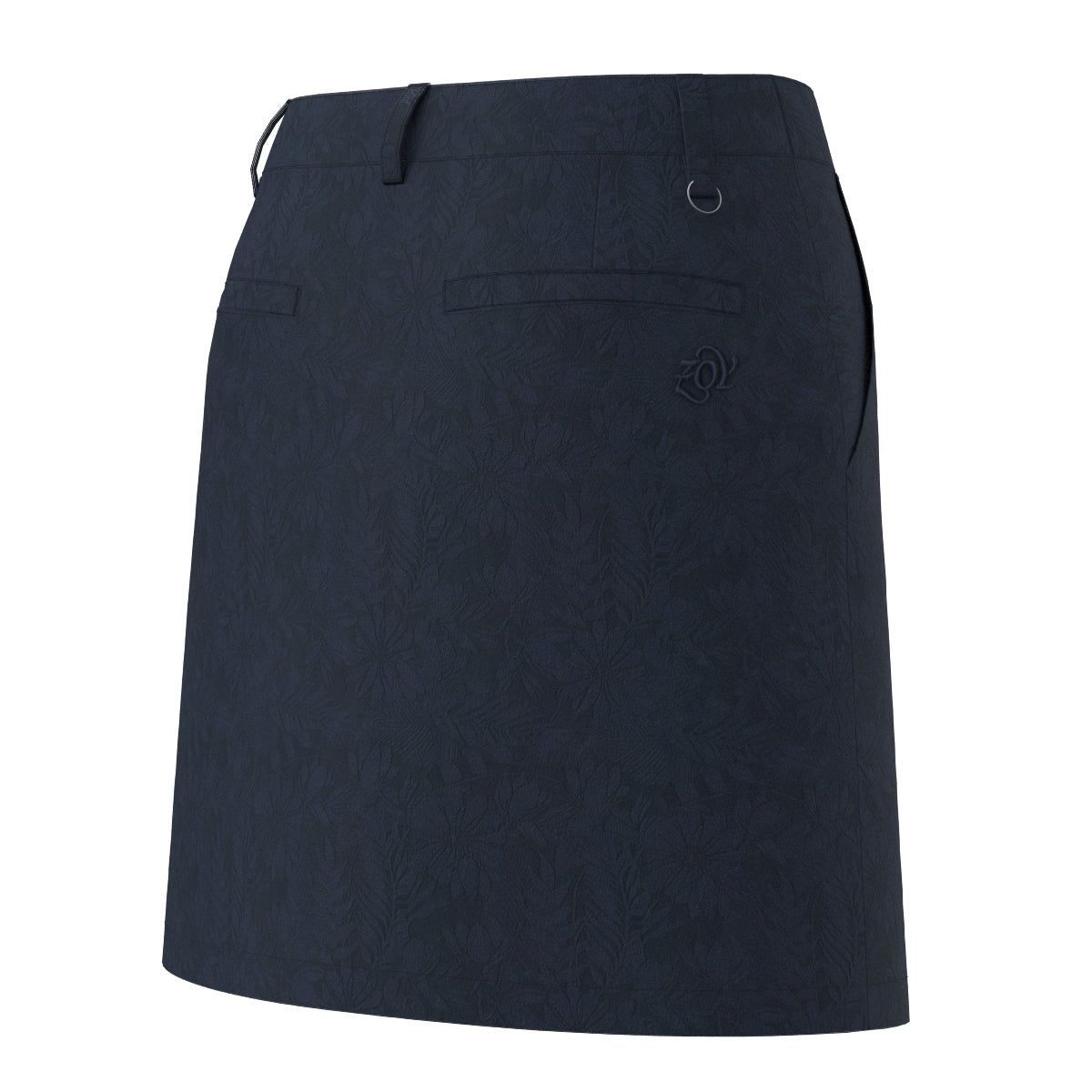 WOMEN Stretch Flower Jacquard Skirt Navy