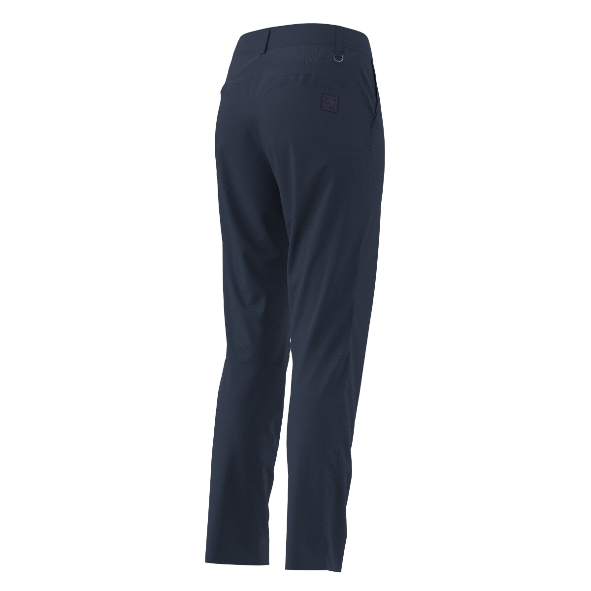 WOMEN バックパイルサテンストレッチ ロングパンツ エッグプラント