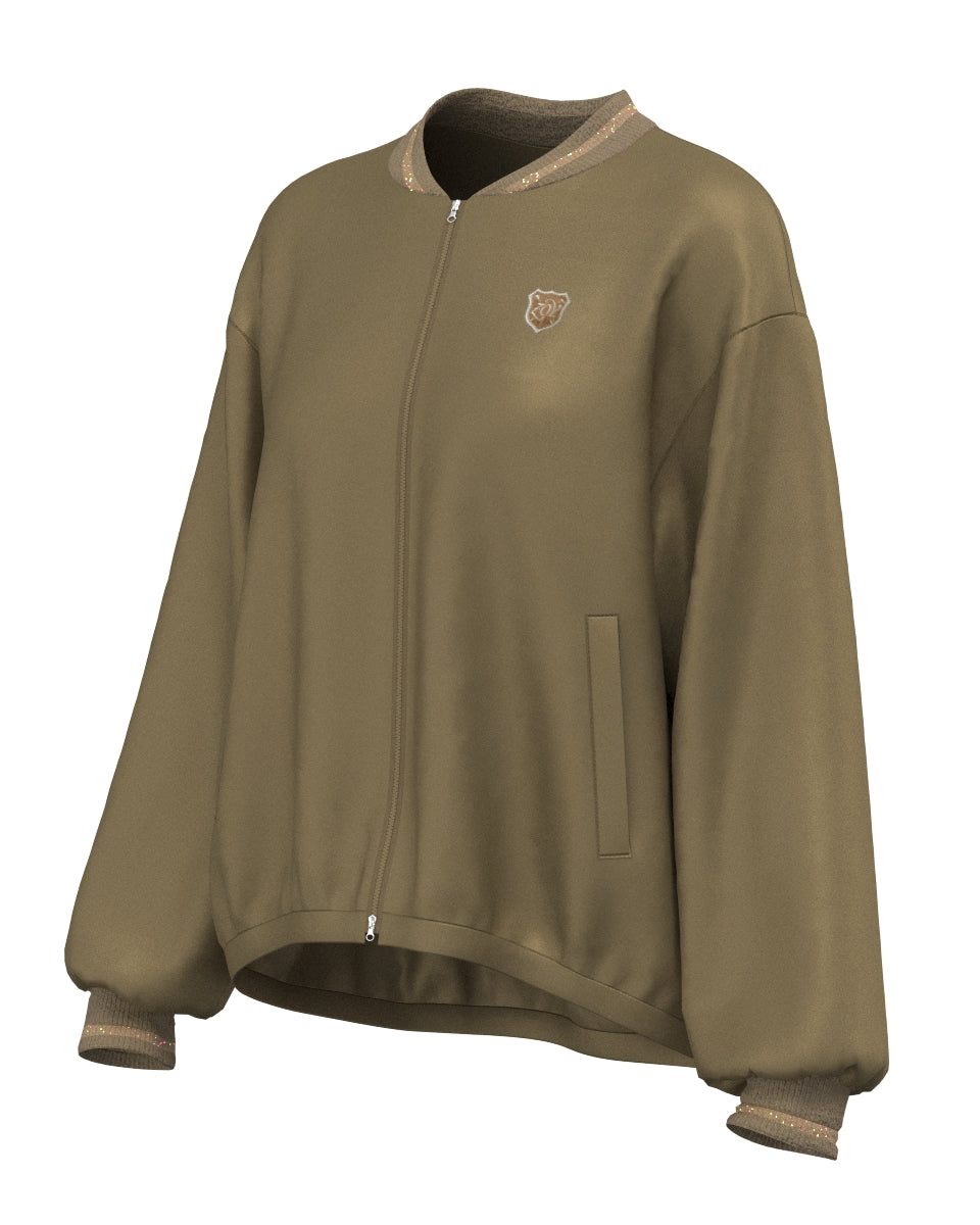 WOMEN VINTAGE AIRFLOW SATIN ブルゾン モカ