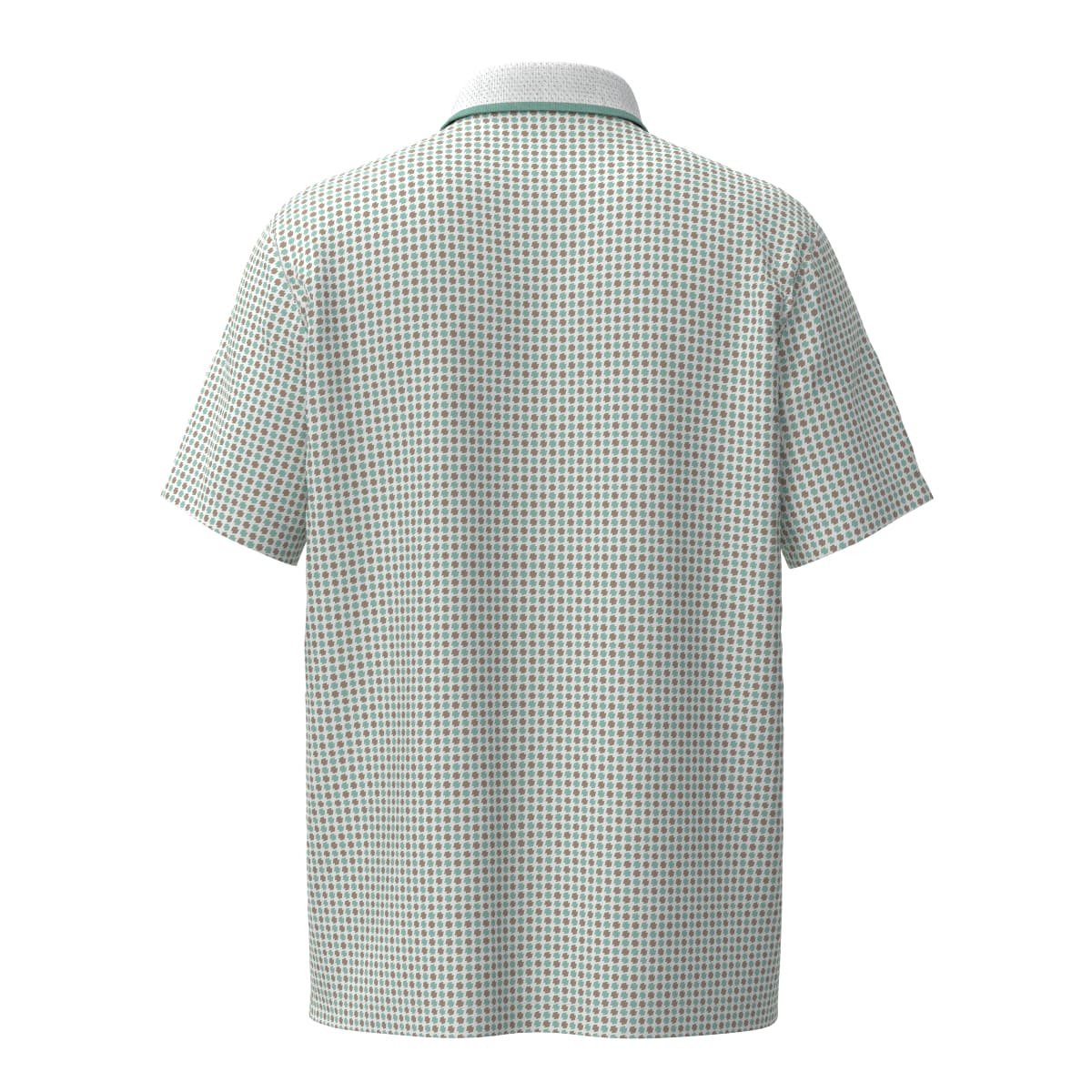 【24AW新作】MENS COOLCORE ダイヤドットプリント 半袖ポロシャツ ミント×ブラウン 071444001 - ZOY OFFICIAL