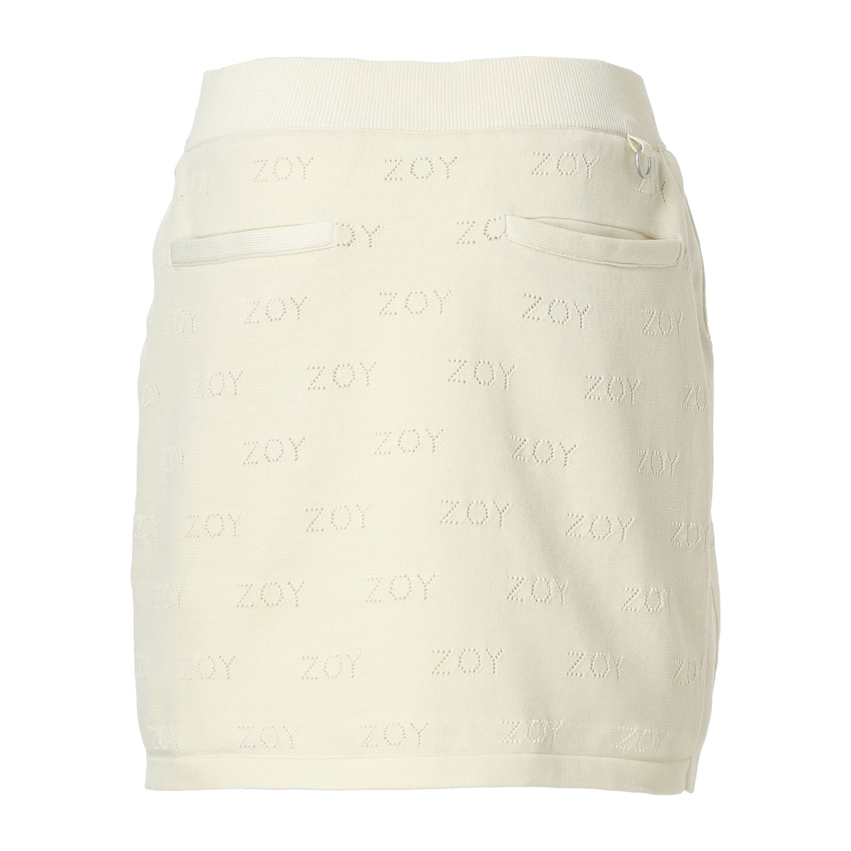 【24AW新作】WOMENS ZOYアイレット天竺プレーティング スカート(防風裏地付) エクリュ 071644318 - ZOY OFFICIAL