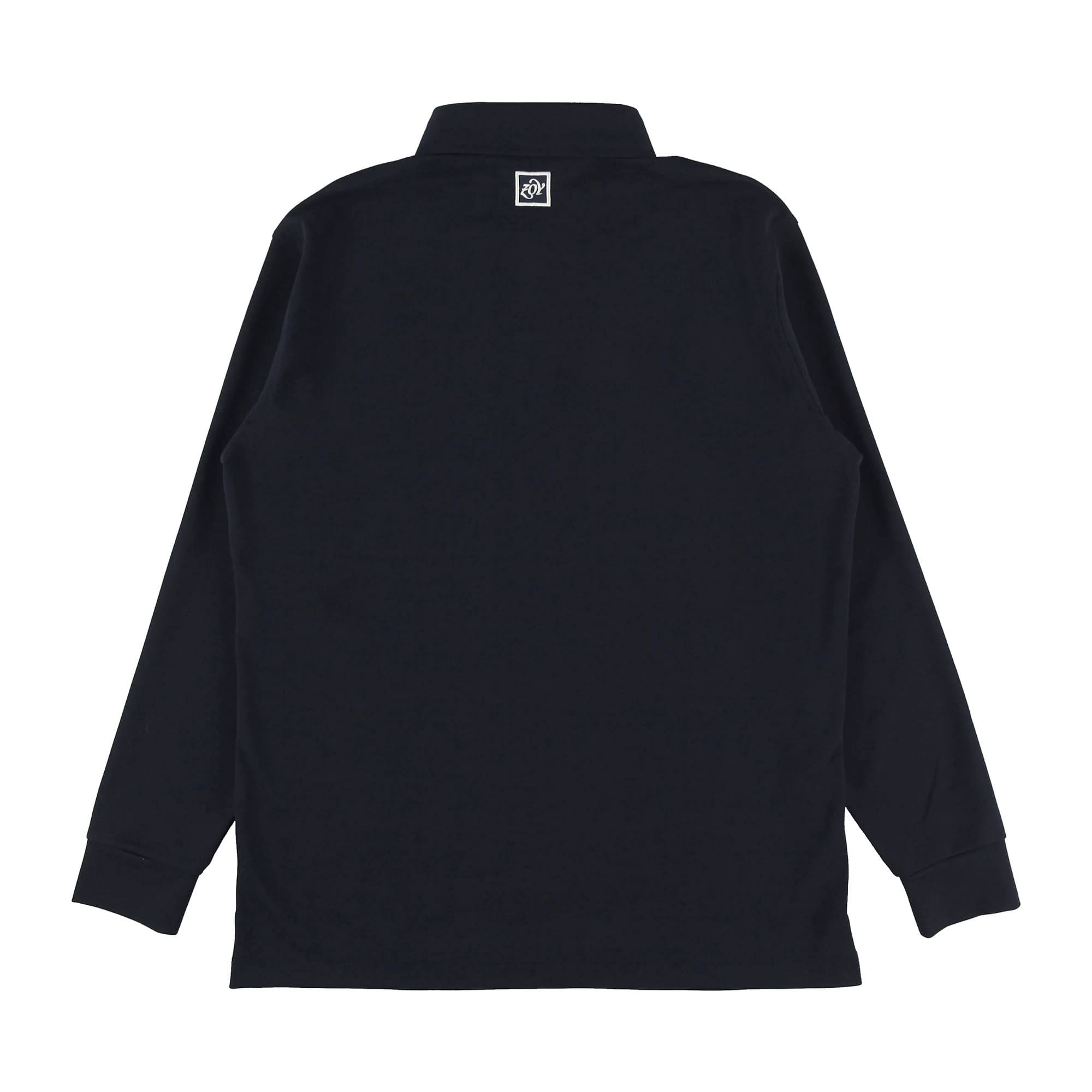 【24SS新作】MENS ストレッチ鹿の子 長袖ポロシャツ ホワイト 071442002 - ZOY OFFICIAL
