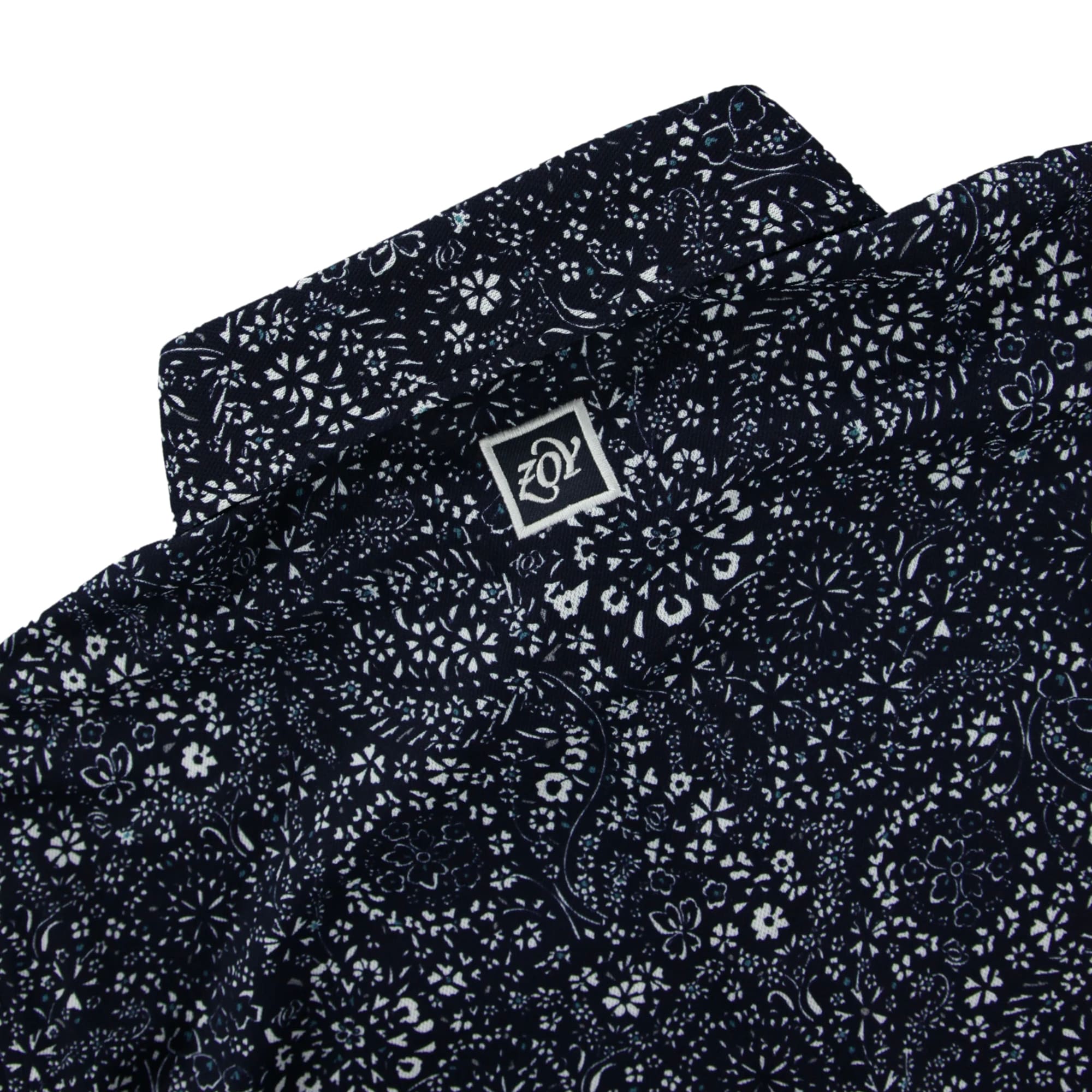 【24SS新作】MENS ボタニカルプリント 長袖ポロシャツ ホワイト 071442009 - ZOY OFFICIAL