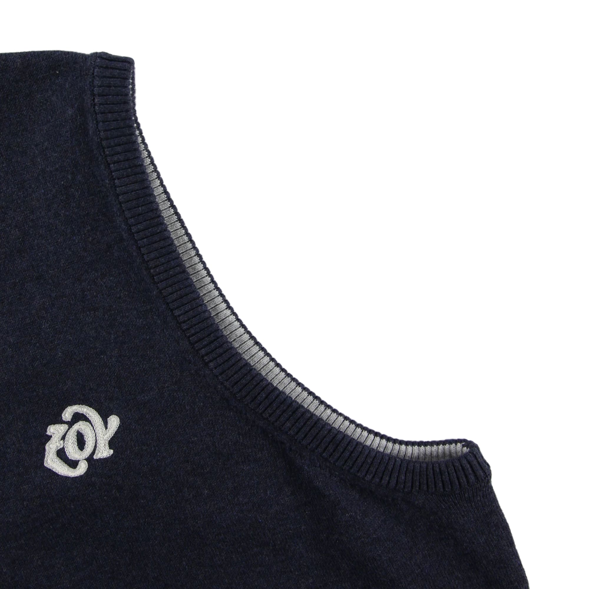 【24SS新作】MENS メランジコットン天竺 ニットベスト ミッドグレー 071442706 - ZOY OFFICIAL