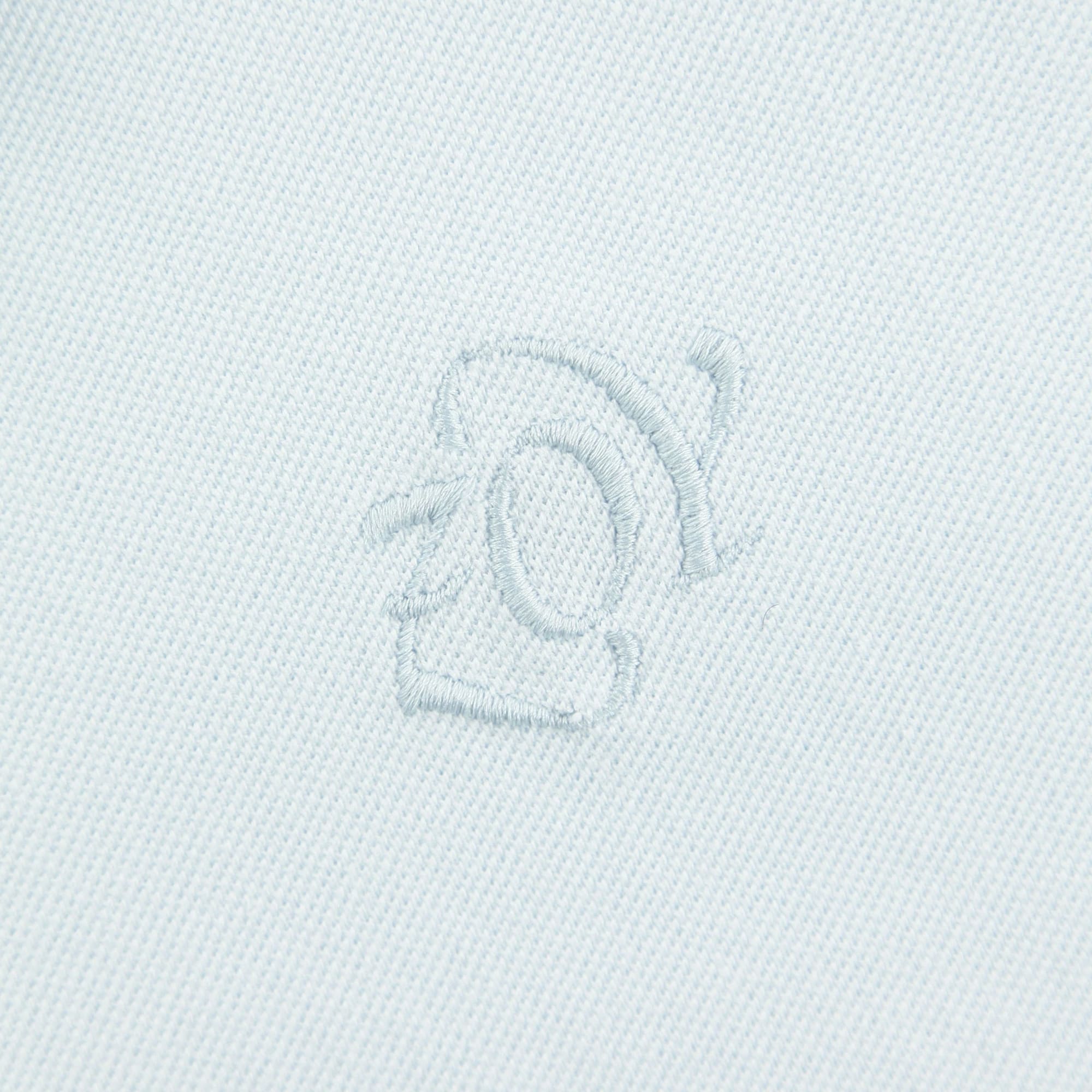 【24SS新作】MENS 30/2コーマ鹿の子ガーメントダイ 半袖ポロシャツ シルバーホワイト 071442008 - ZOY OFFICIAL