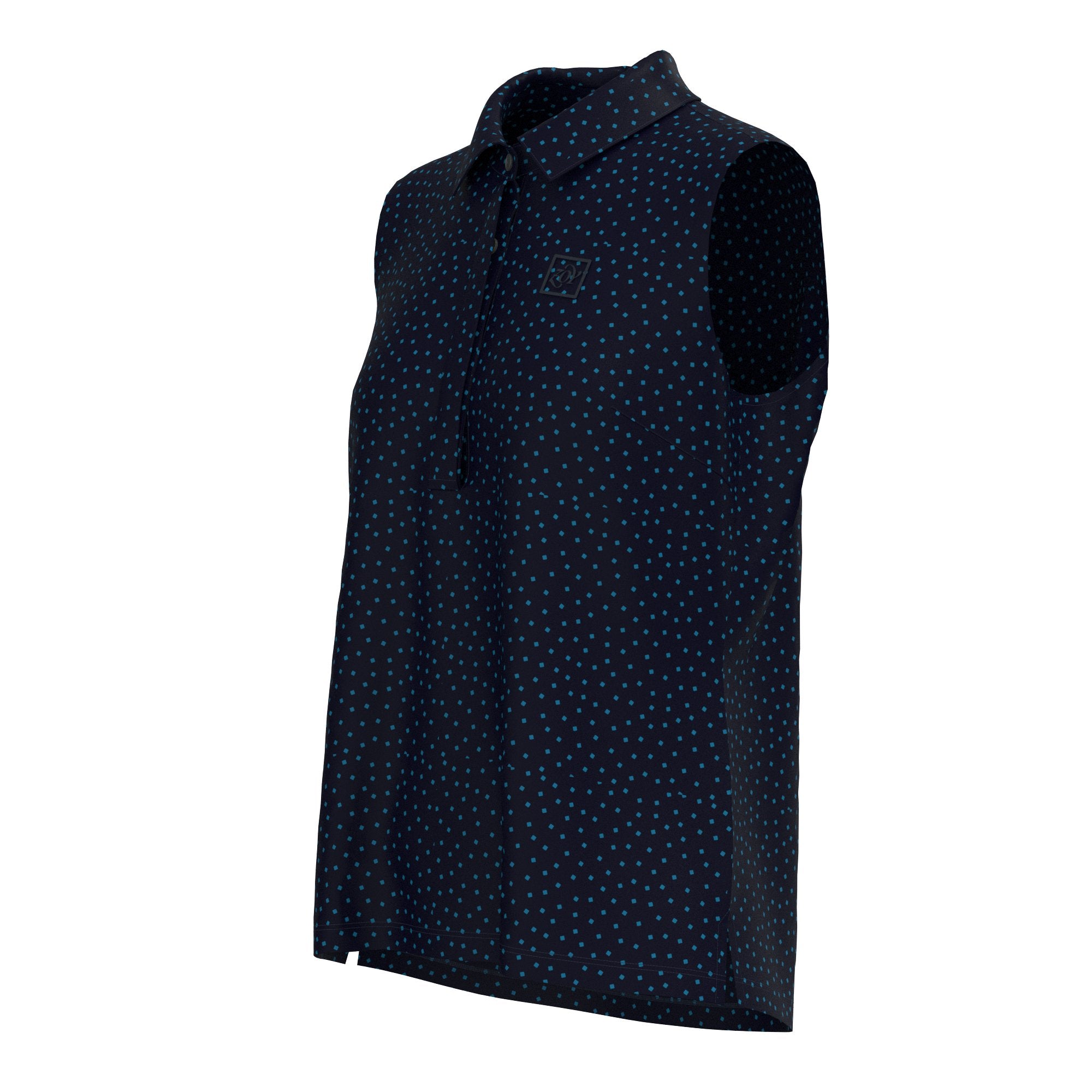 【24SS新作】WOMENS COOLDOTS ミニリップストップ ノースリーブシャツ ホワイト 071642012 - ZOY OFFICIAL