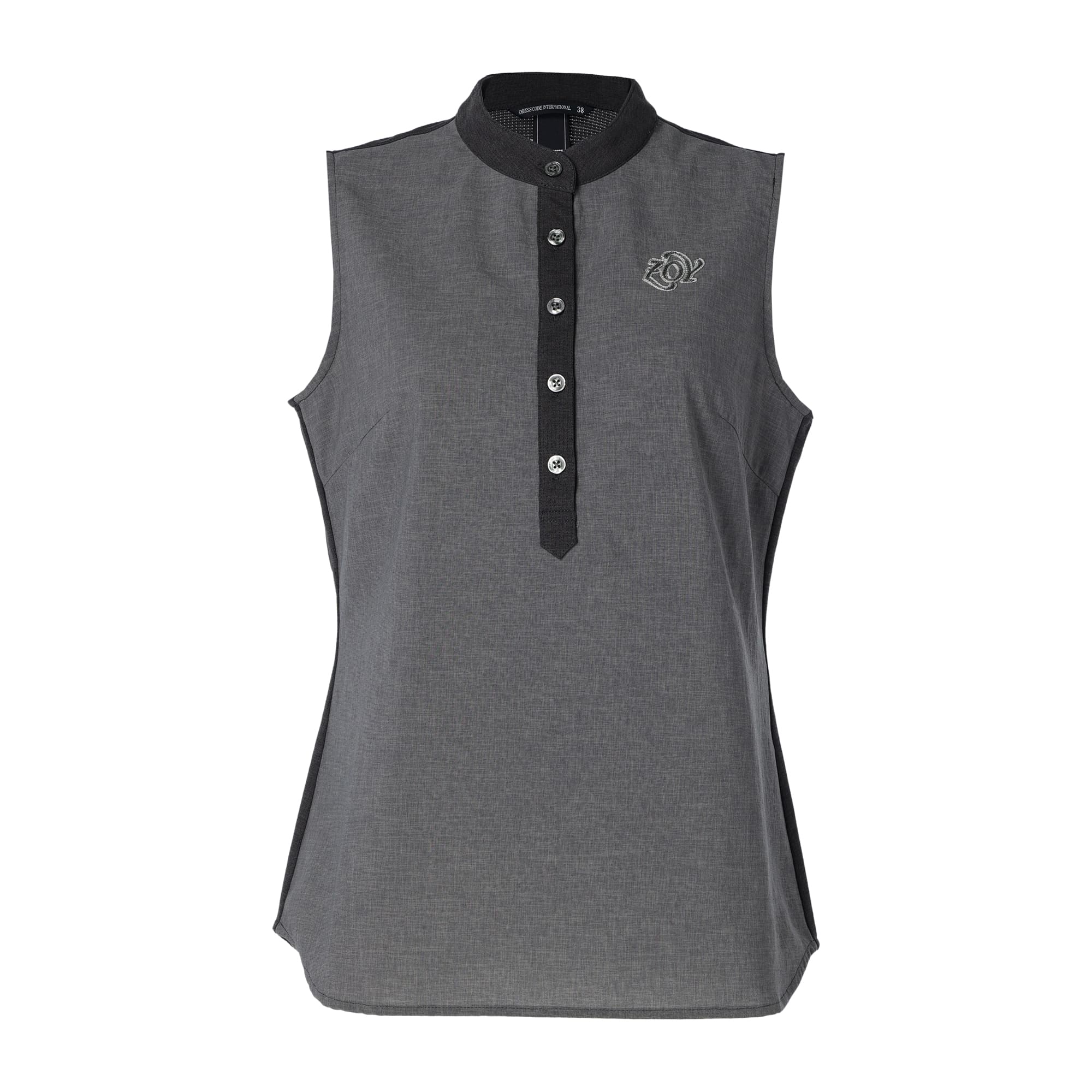 【24SS新作】WOMENS DOT MESH COOL スリーブレスシャツ グレー 071642025 - ZOY OFFICIAL