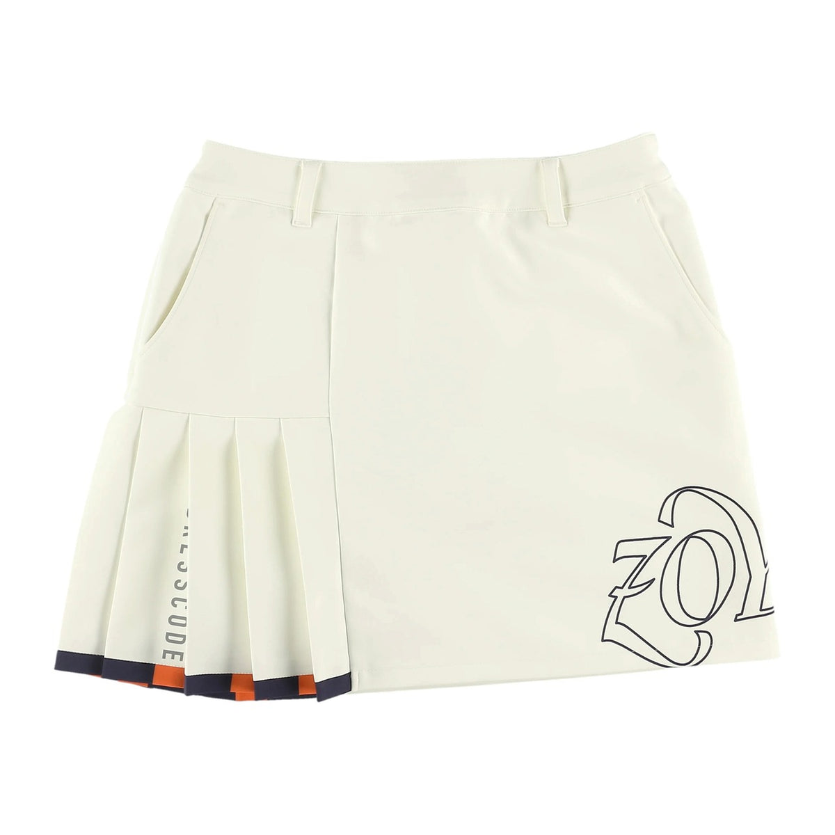 WOMEN DOUBLE GLOTH STRETCH スカート ホワイト