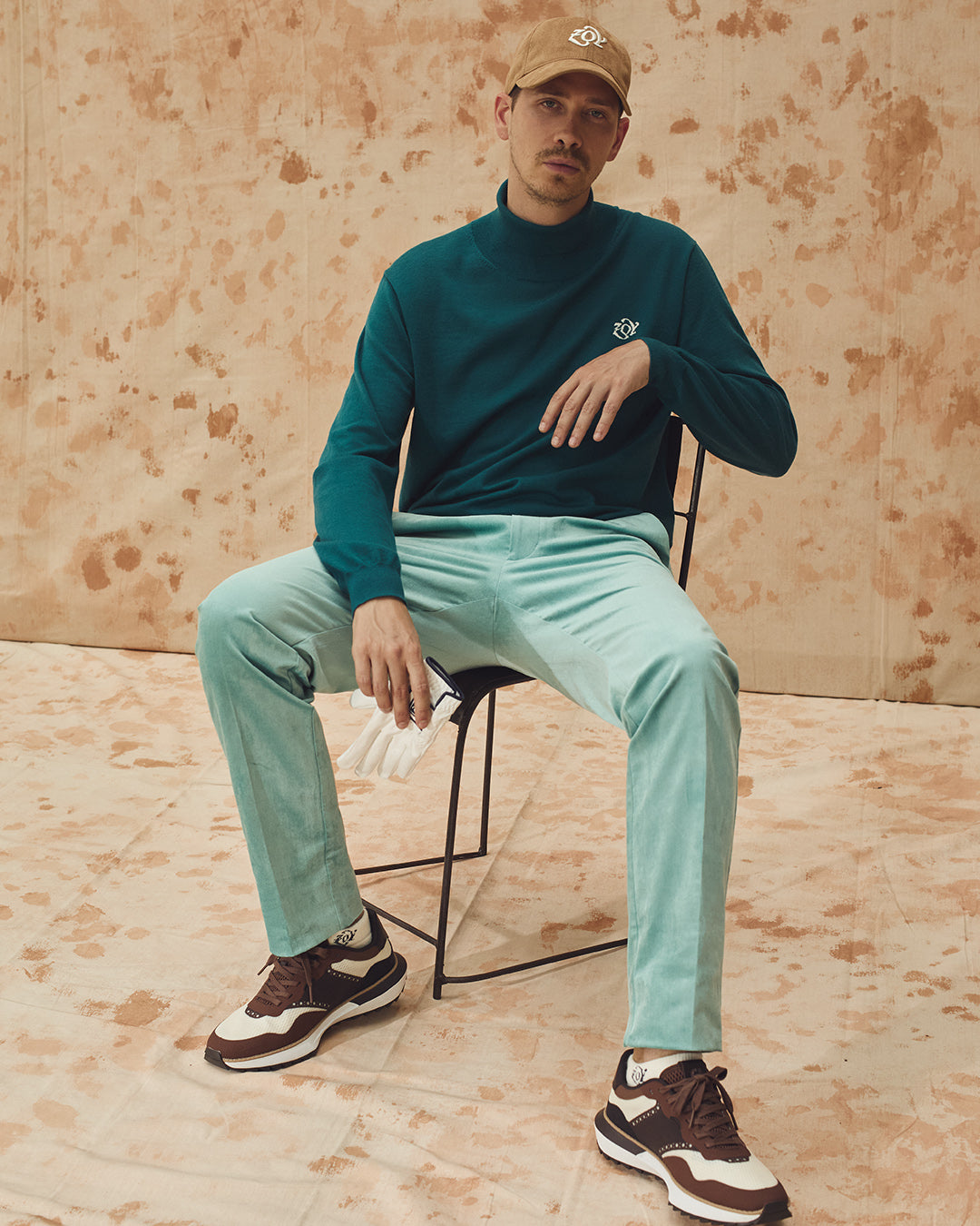 UNISEX スエード調キャップ キャメル