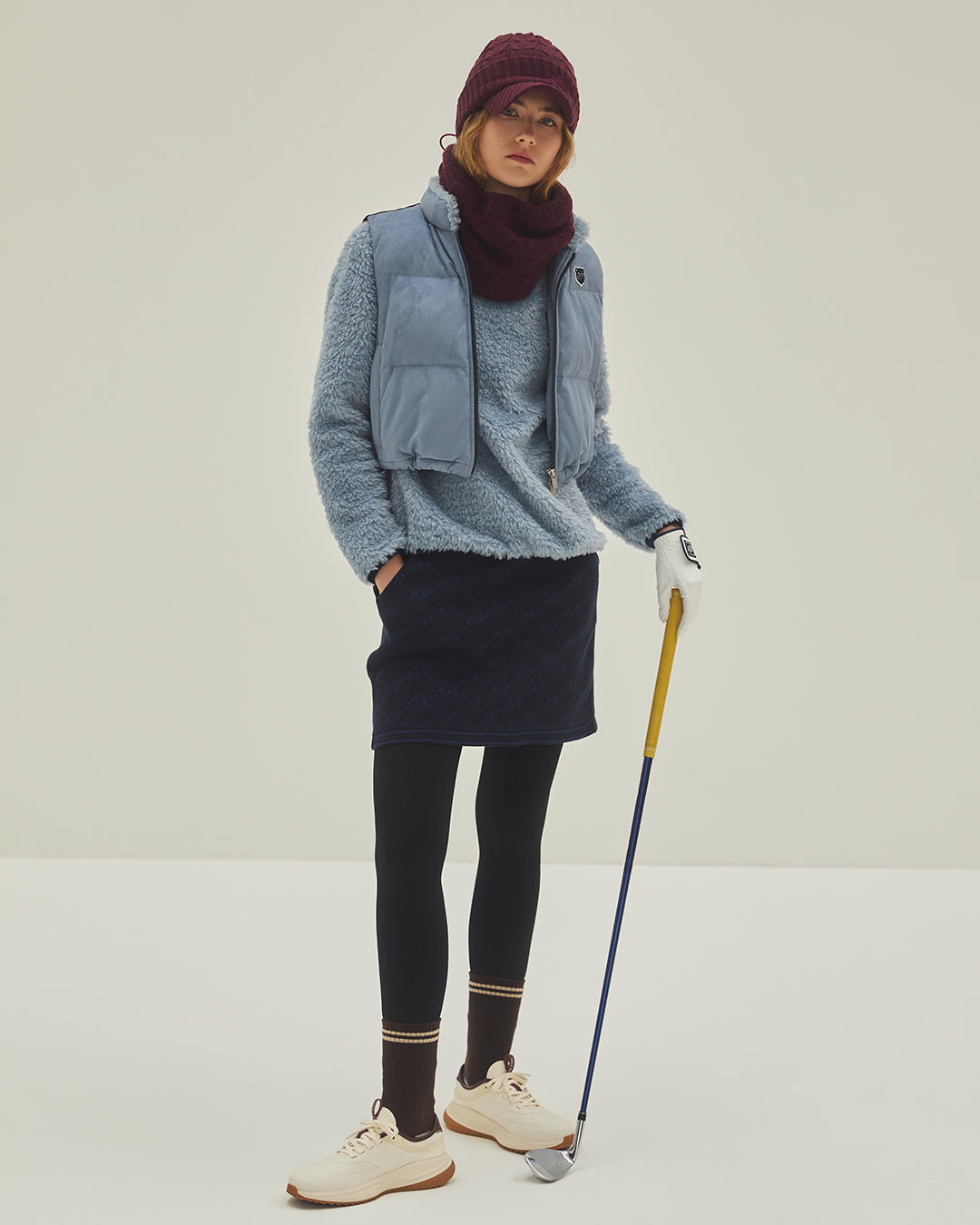 UNISEX ツバ付きニットキャップ ブラウン