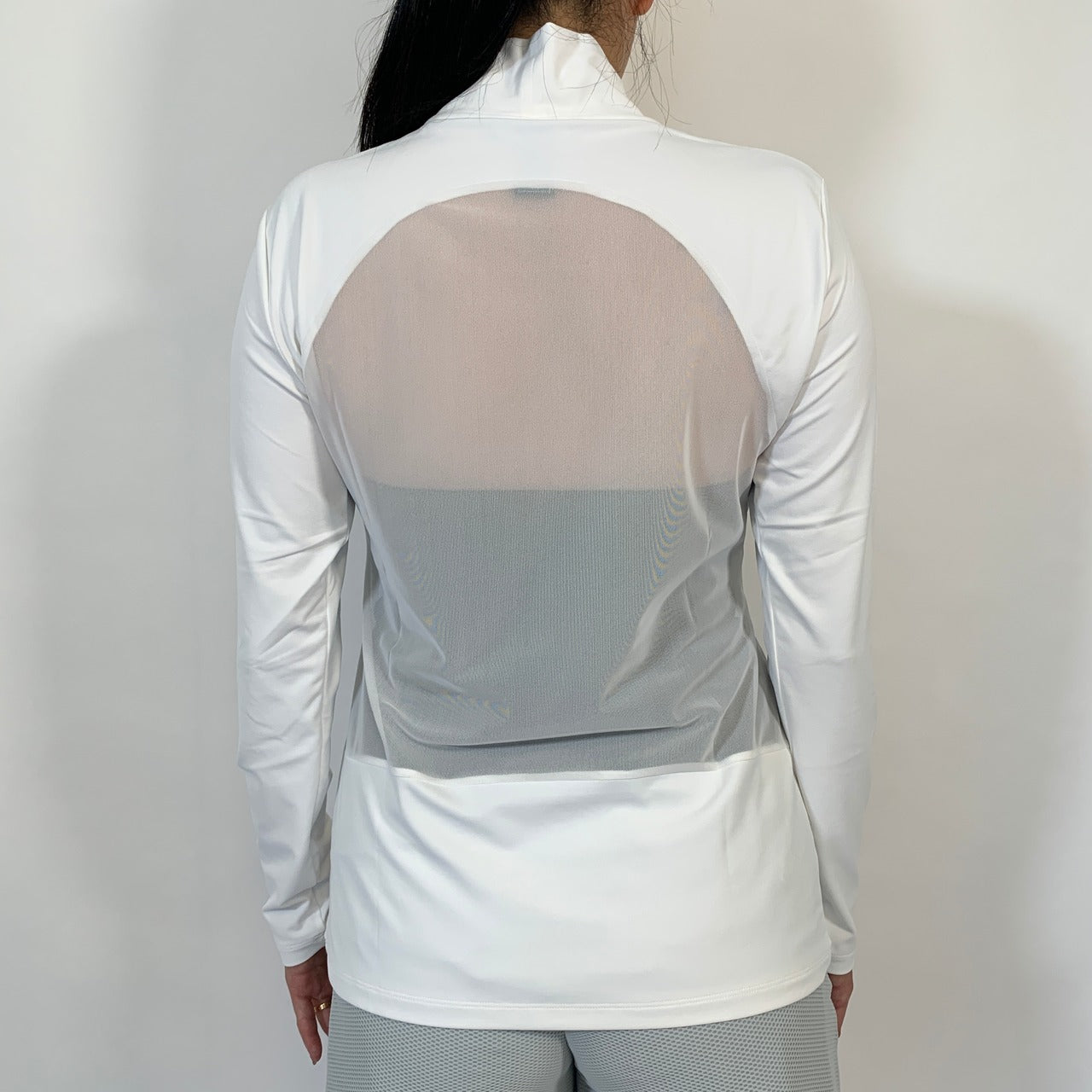 Women's Twincot UV Long Sleeve Mock Neck Innerwear, White