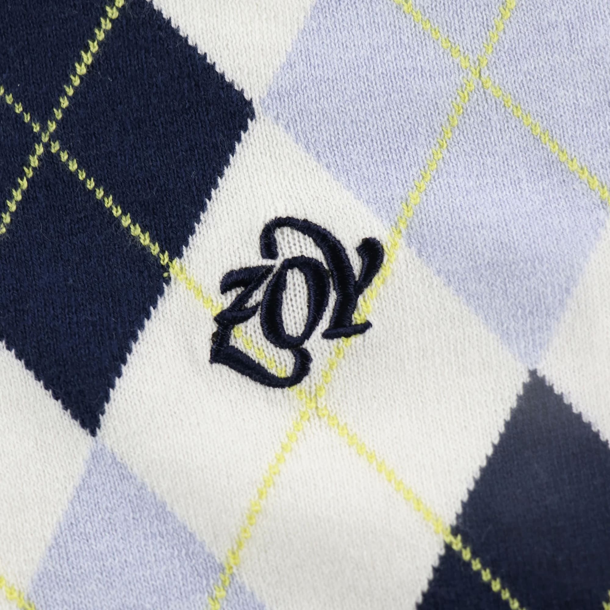 MENS アーガイル 長袖プルオーバー ホワイト 071432710 - ZOY OFFICIAL