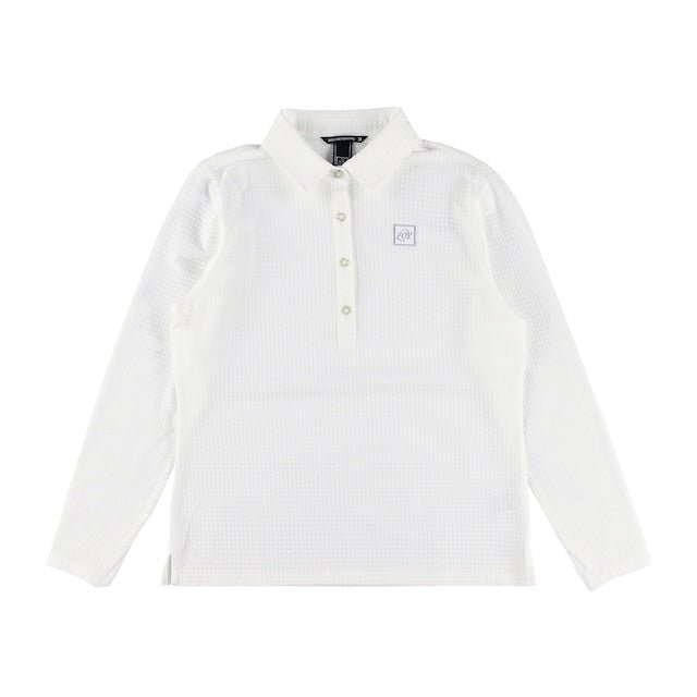 WOMENS サッカーギンガム 長袖ポロシャツ ホワイト 071634006 - ZOY OFFICIAL