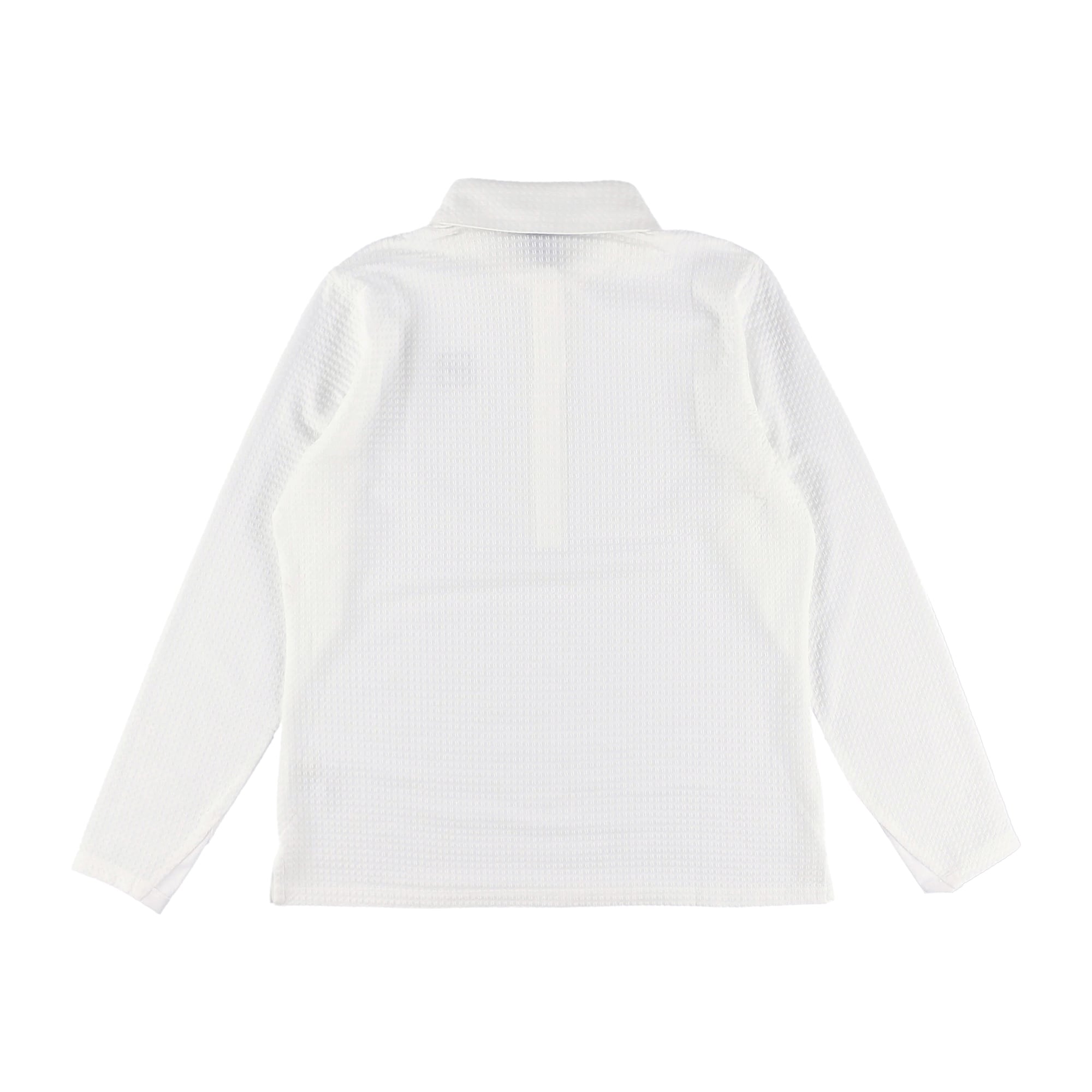 WOMENS サッカーギンガム 長袖ポロシャツ ホワイト 071634006 - ZOY OFFICIAL