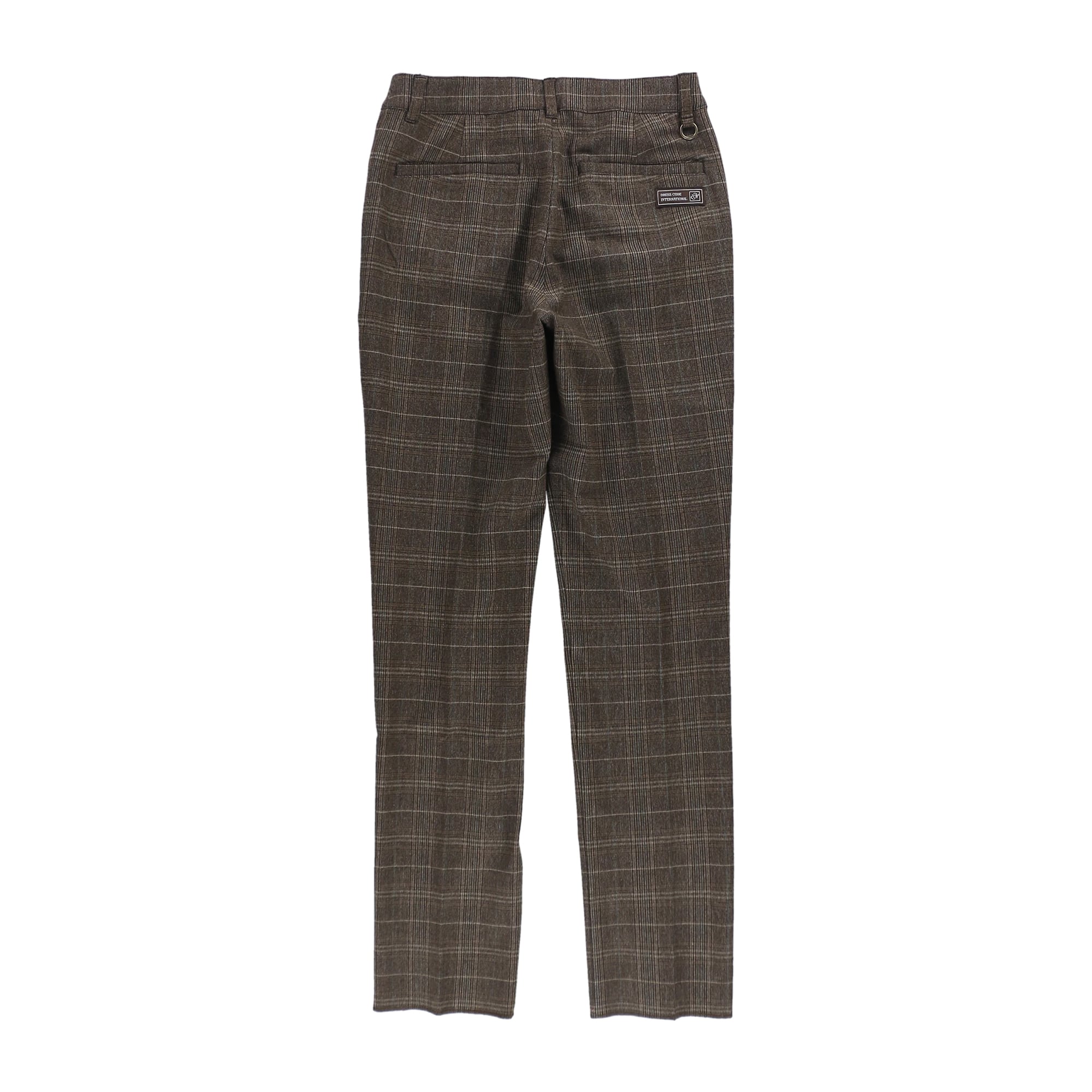 WOMENS 両面起毛カラーミックスグレンチェック ロングパンツ ブラウン 071634409 - ZOY OFFICIAL
