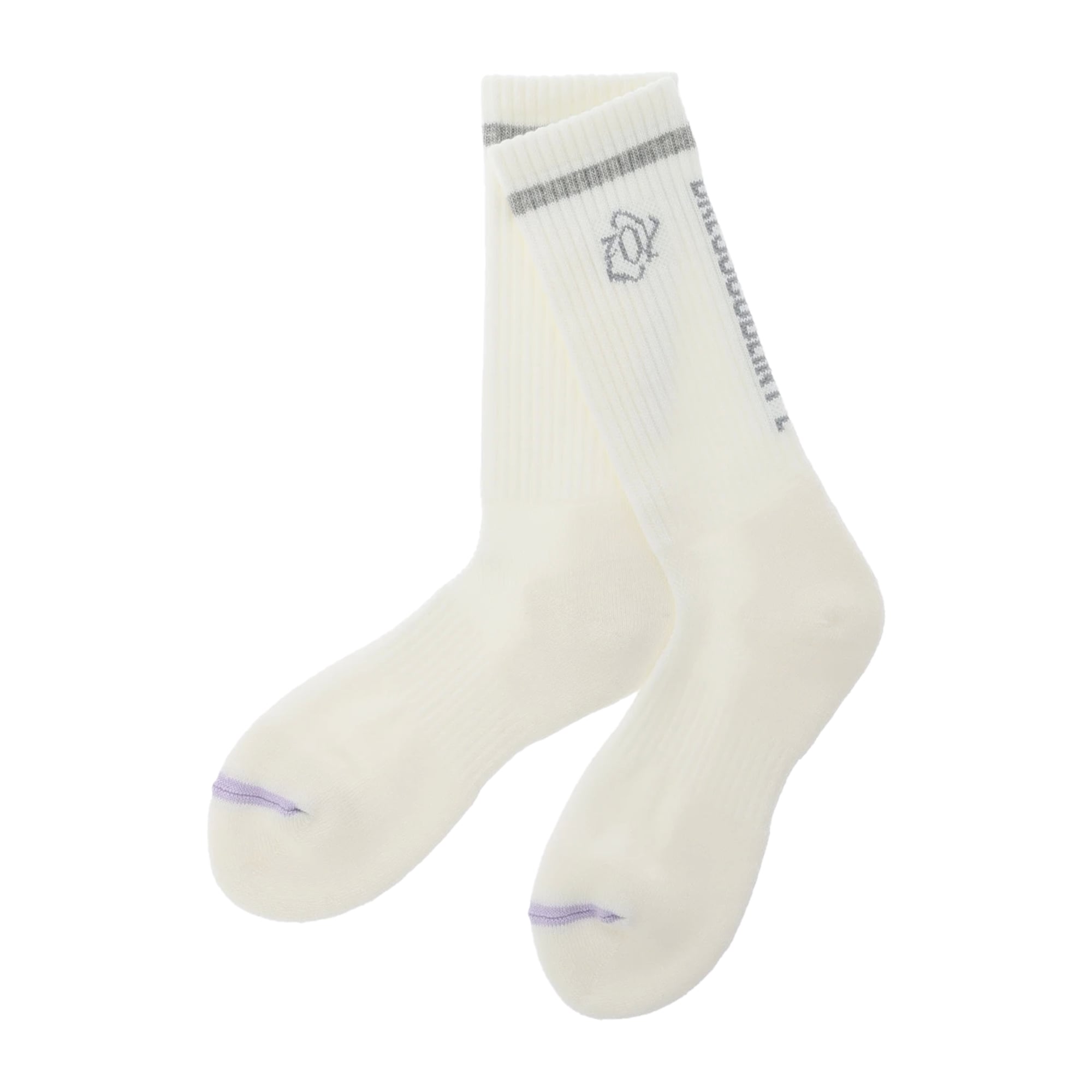 WOMENS リブクルーソックス ホワイト 071789851 - ZOY OFFICIAL