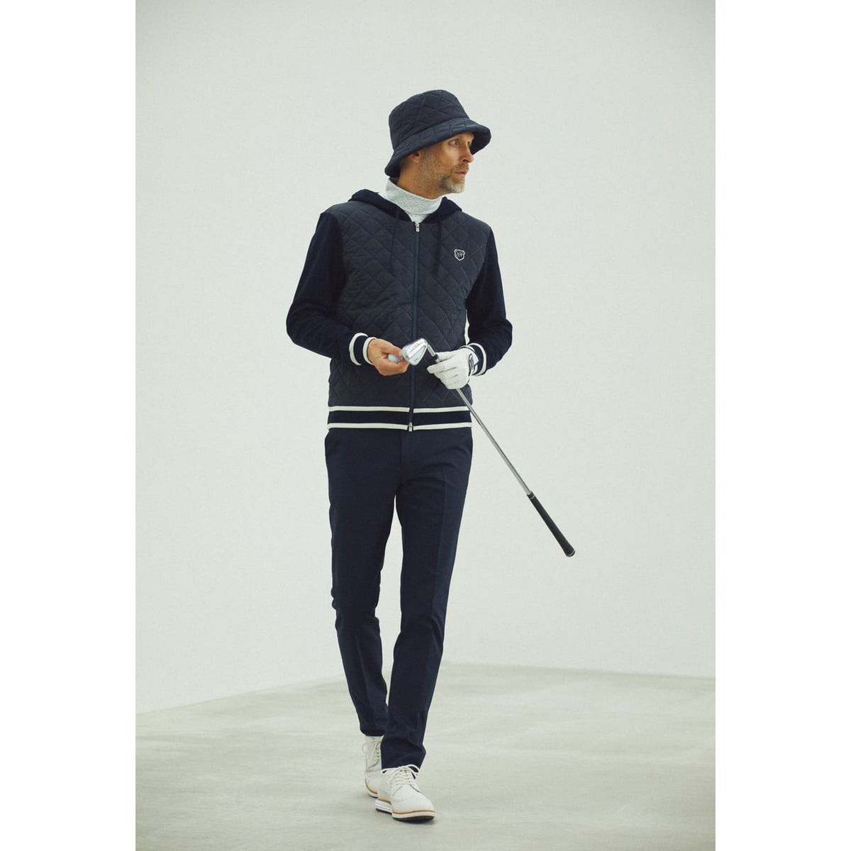 MEN Proof Plus ECO stretch ニットブルゾン(防風裏地付) アッシュ